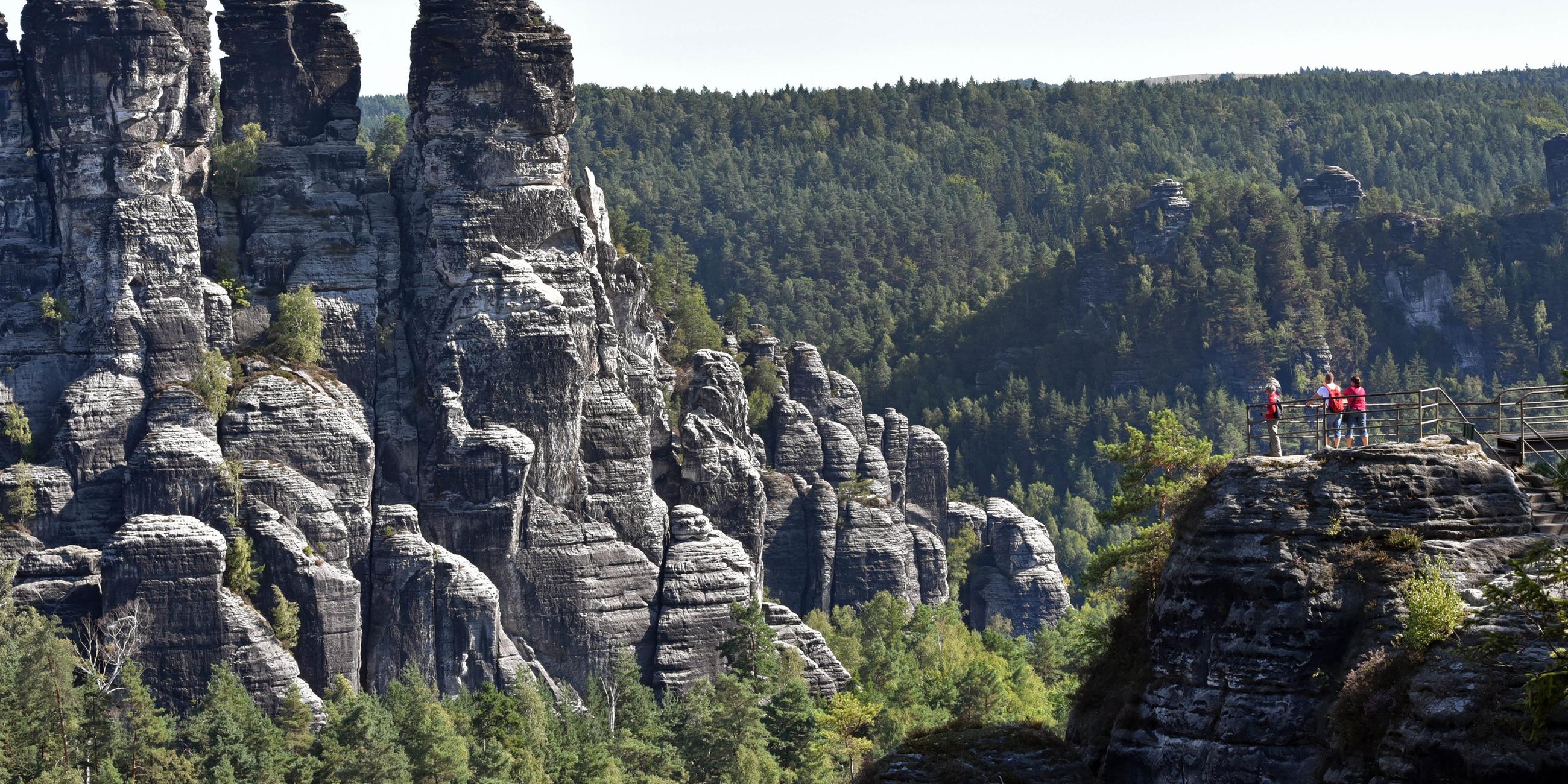 Elbsandsteingebirbe im Nationalpark Sächsiche Schweiz