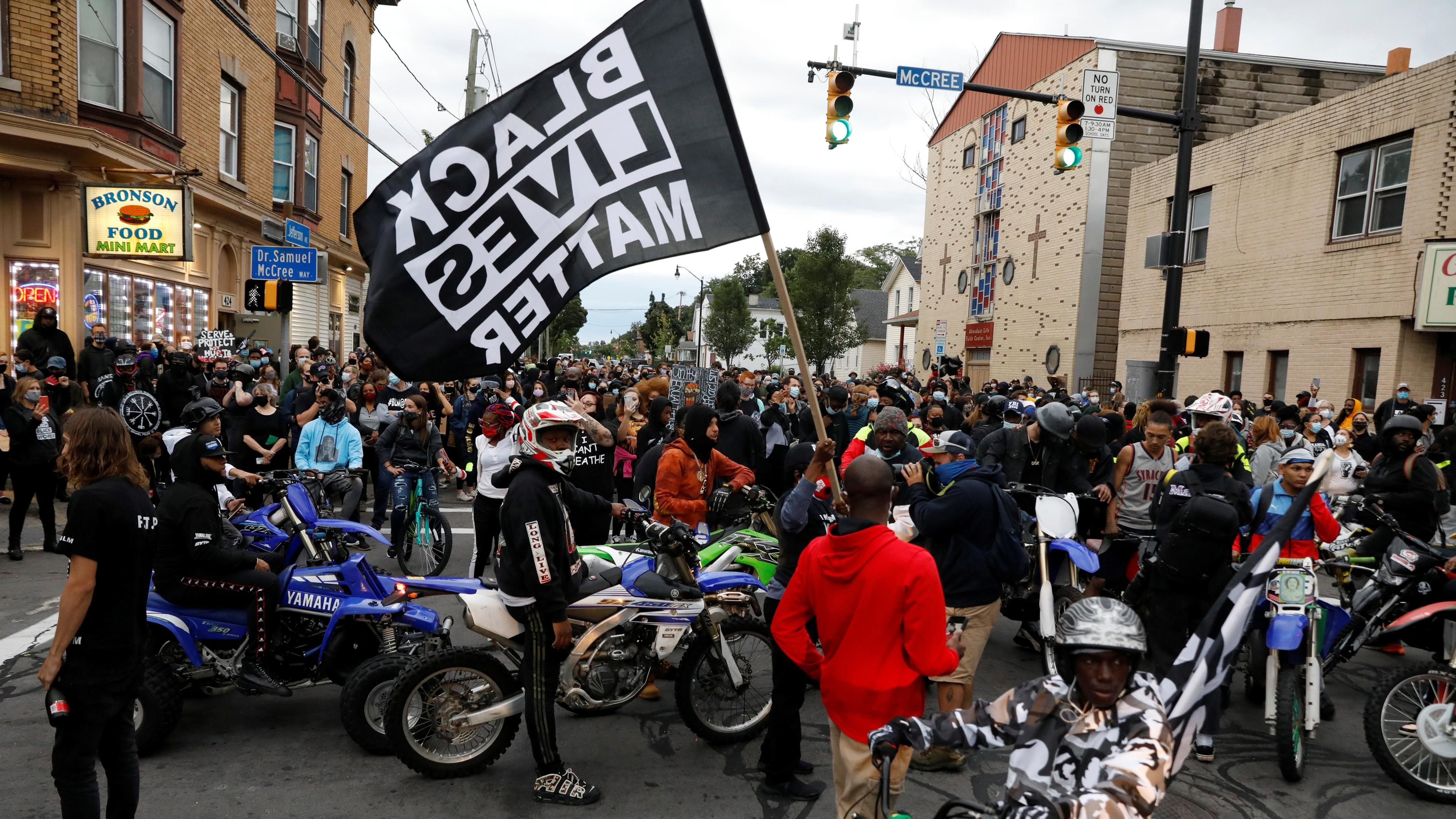 Proteste der Black Lives Matter-Bewegung in Rochester im Bundesstaat New York