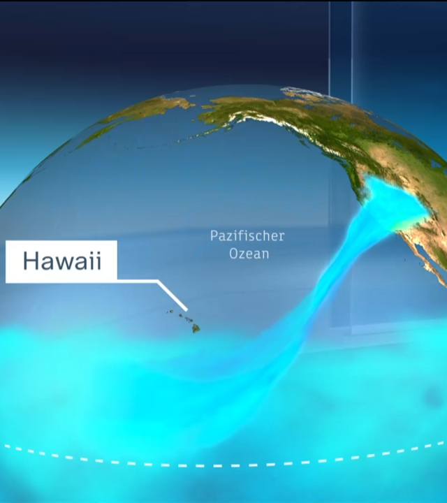 3D-Grafik, Globus, Hawaii; Feuchtetransportband, Katja Horneffer