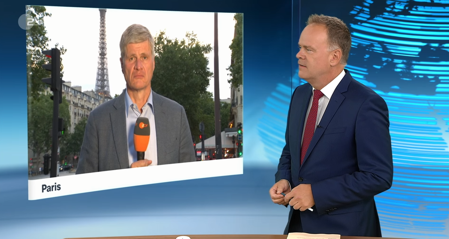 Christian Sievers im Schaltgespräch mit ZDF-Korrespondent Thomas Walde.
