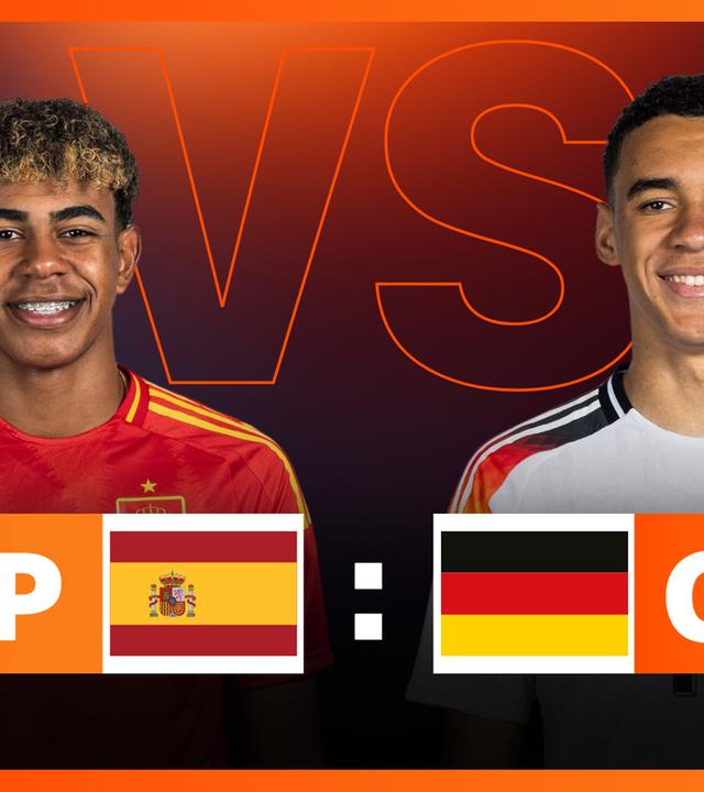 Spanien spielt gegen Deutschland
