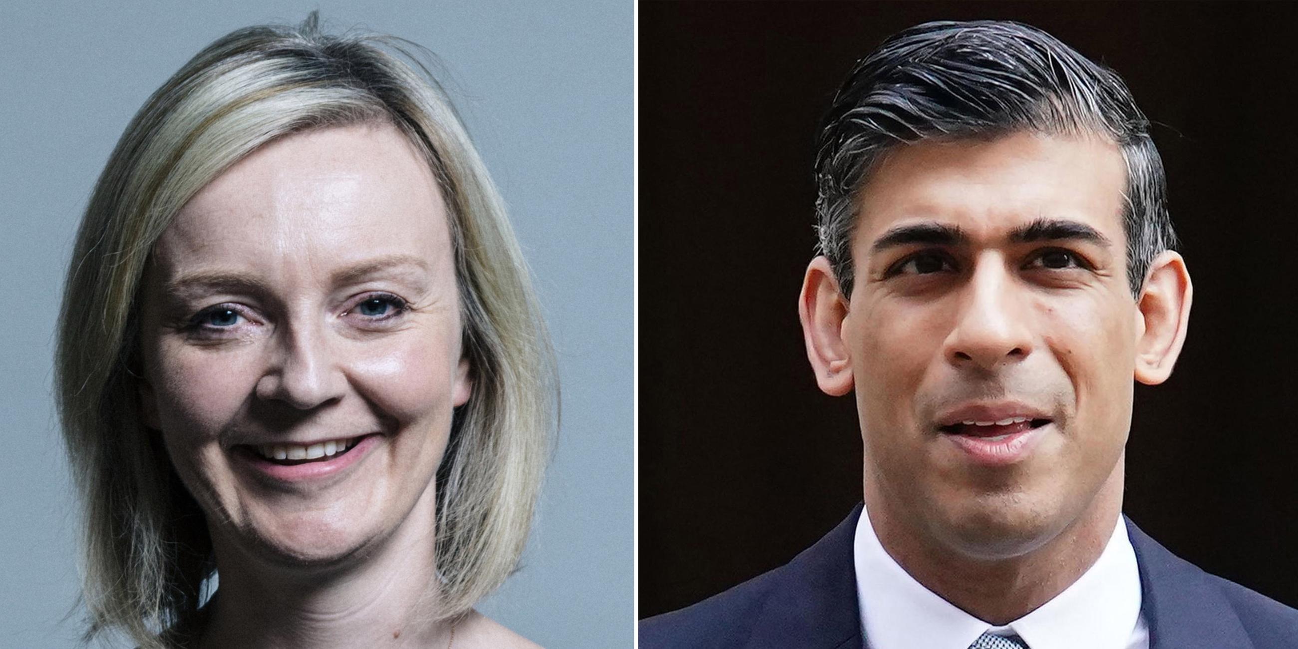 20.07.2022, London: Liz Truss und Rishi Sunak