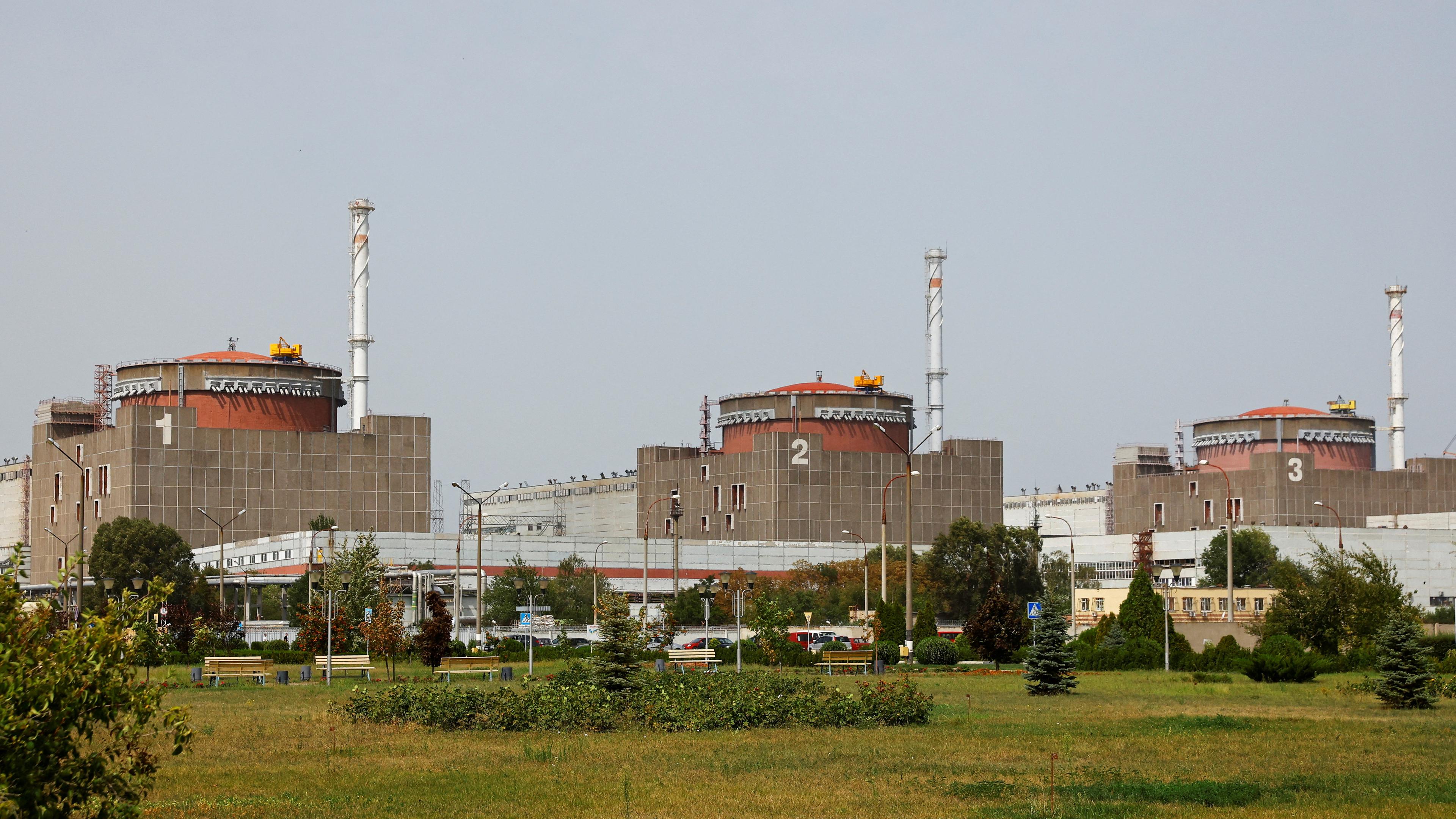 A view shows the Zaporizhzhia Nuclear Power Plant in the course of Ukraine-Russia conflict outside the Russian-controlled city of Enerhodar in Zaporizhzhia region, Ukraine August 22, 2022