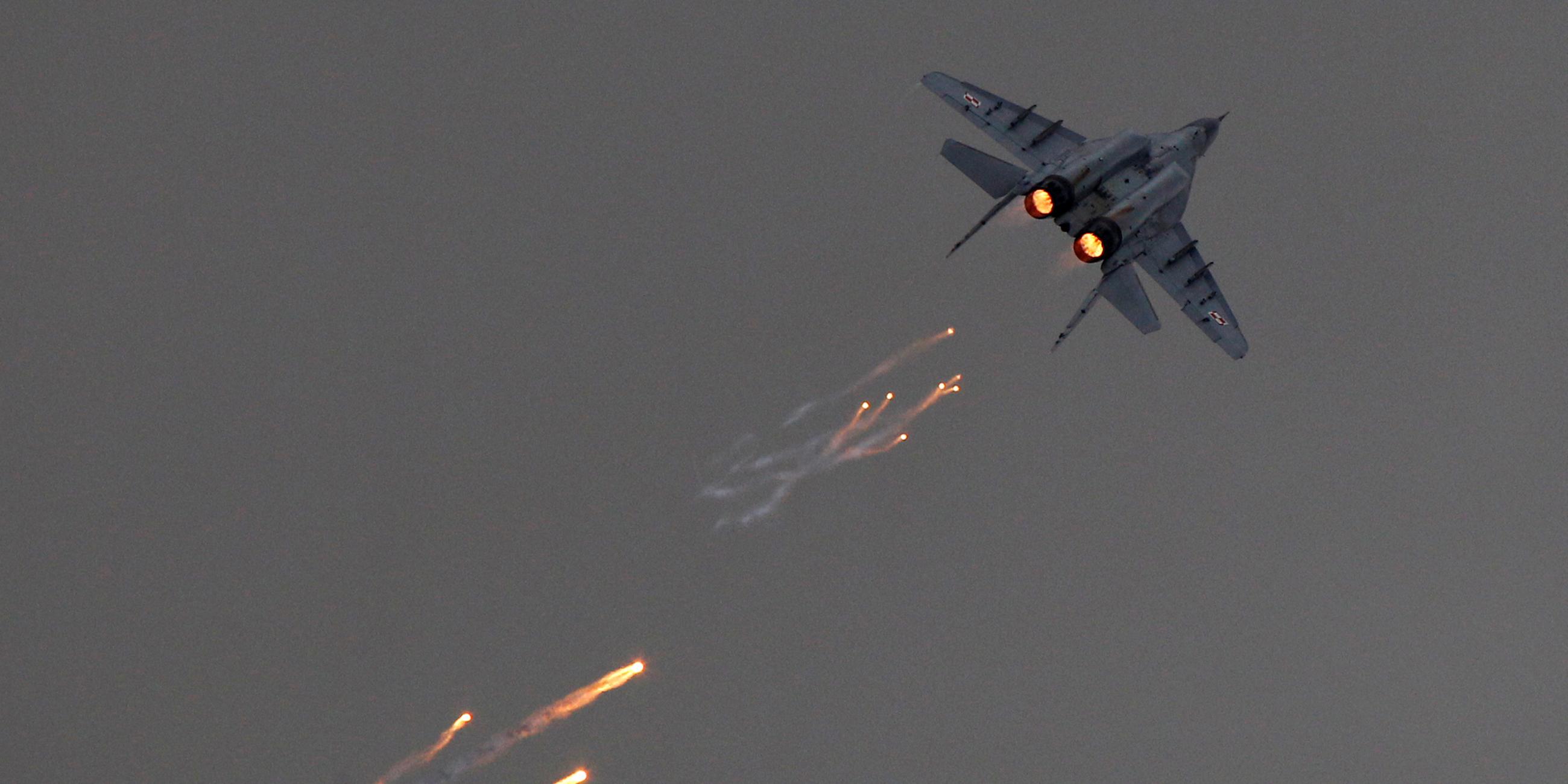 16.03.2023, Radom, Polen: Ein polnischer Kampfjet des Typ MiG-29.