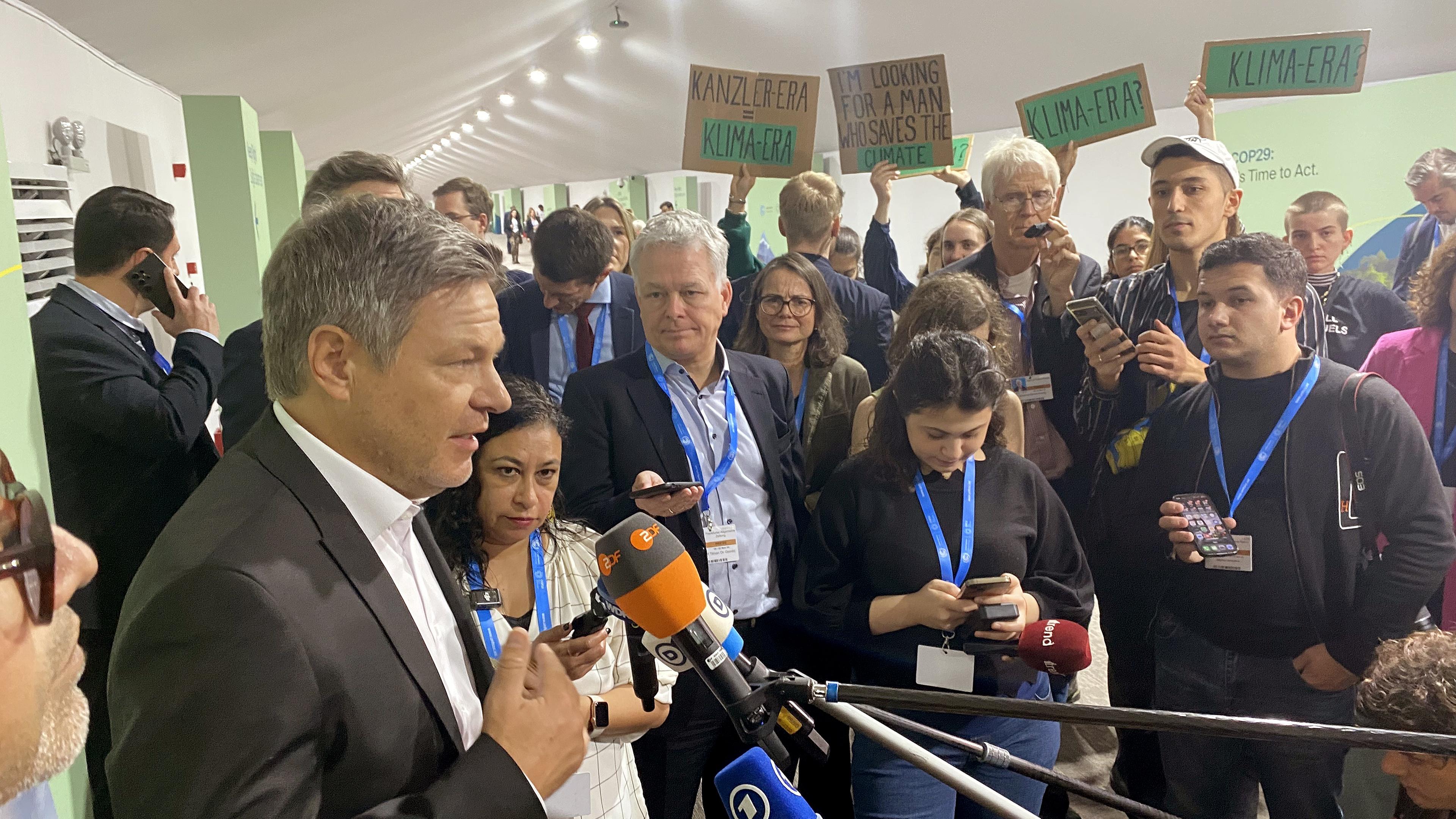 Robert Habeck auf der Weltklimakonferenz