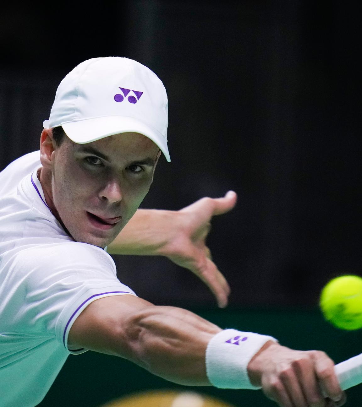 Jan-Lennard Struff beim Davis Cup in Malaga