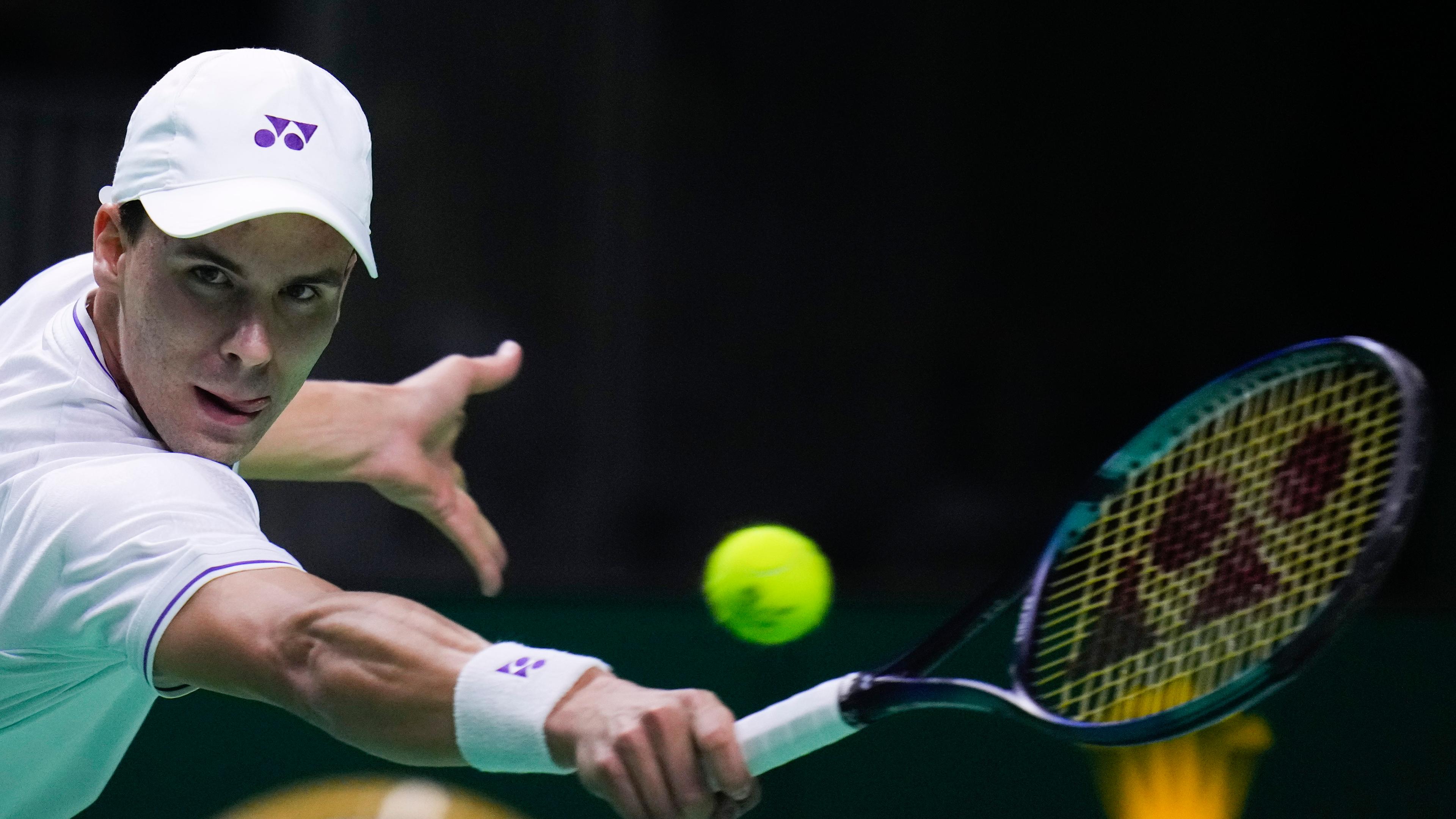 Jan-Lennard Struff beim Davis Cup in Malaga