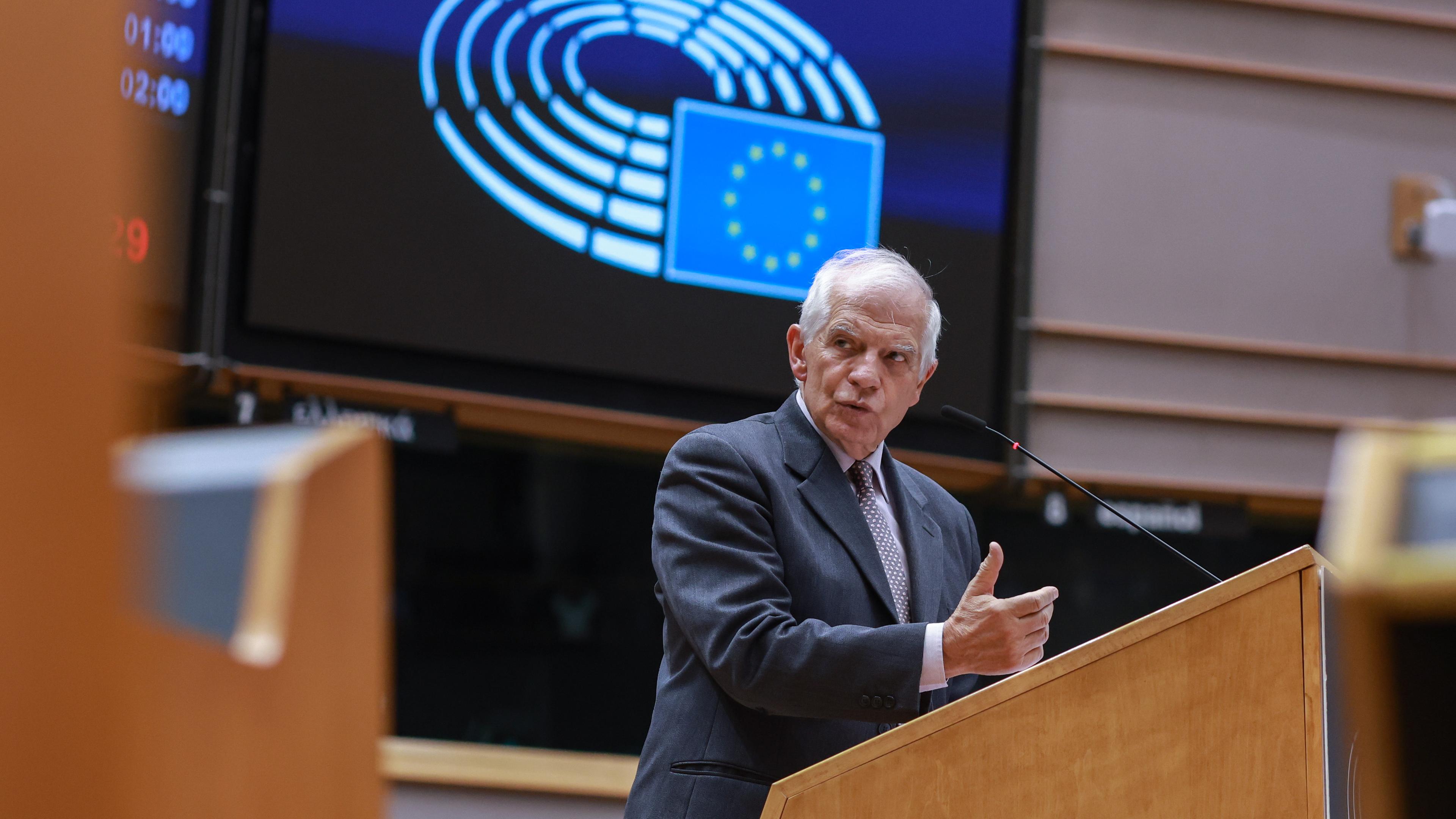 Brussels, Belgium, 13 November 2024: Borrell spricht vor dem Europäischen Parlament in Brüssel