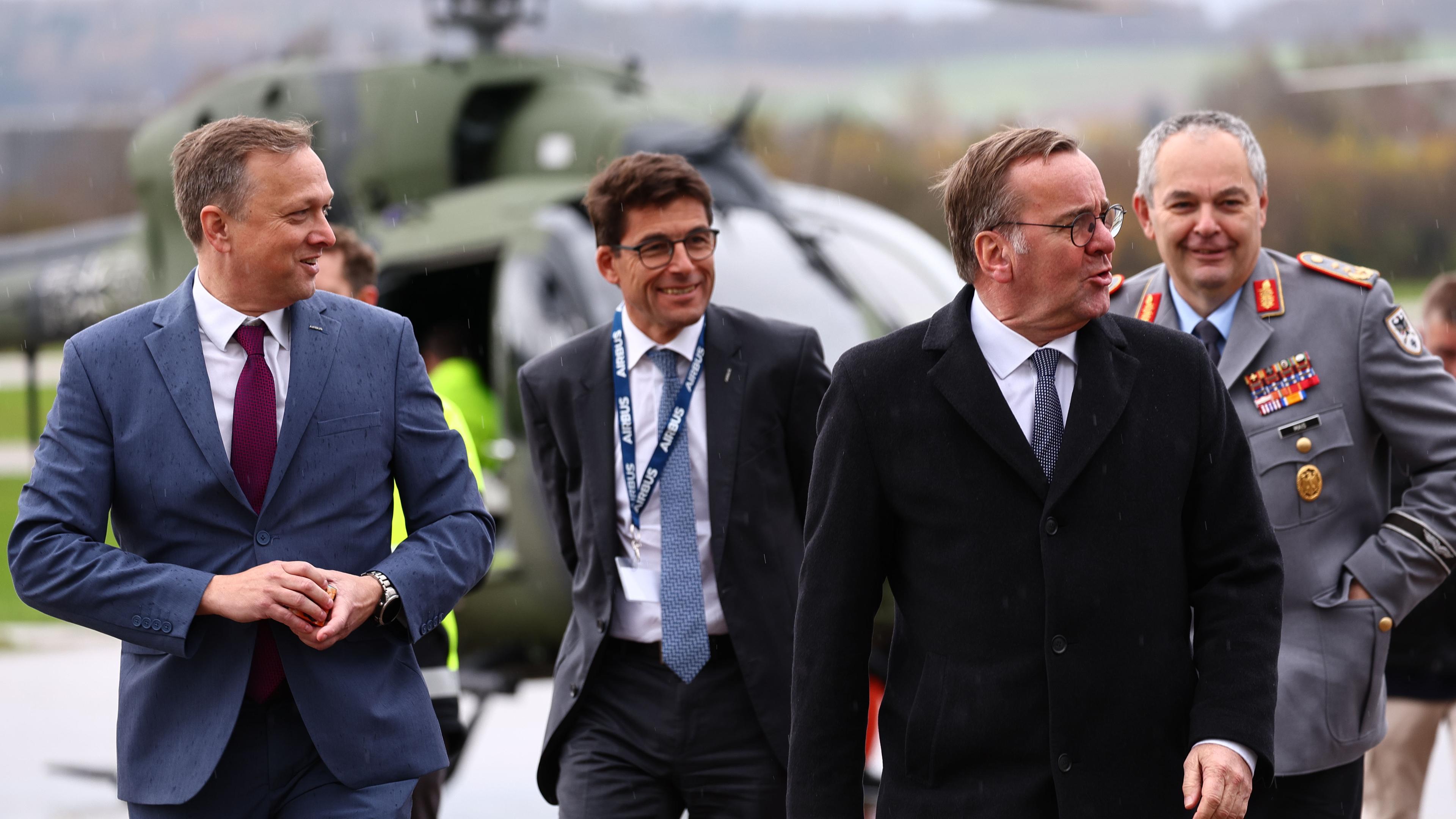 German Defense Minister Pistorius visits Airbus helicopter factory in Donauwoerth