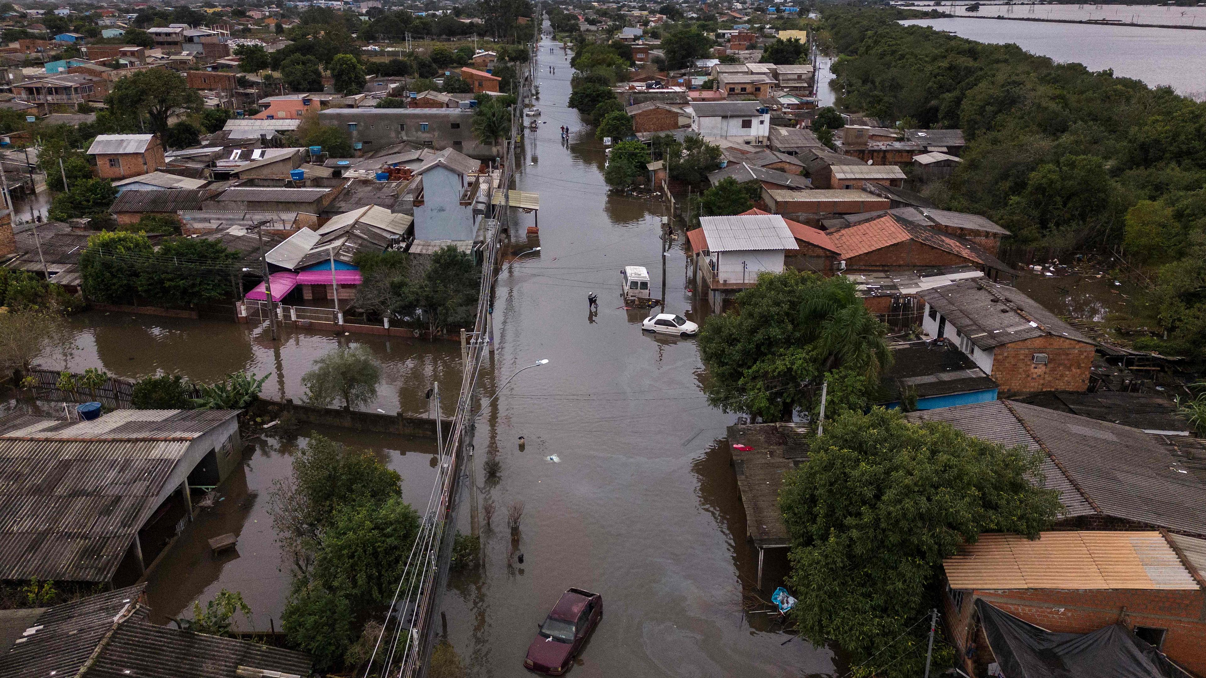 brasilianische Stadt unter Wasser