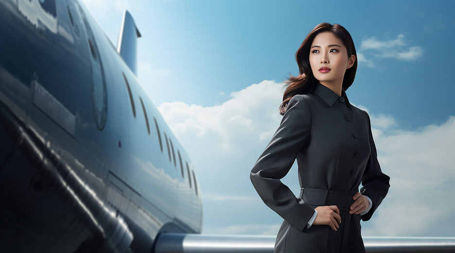 KI generierte Stewardess