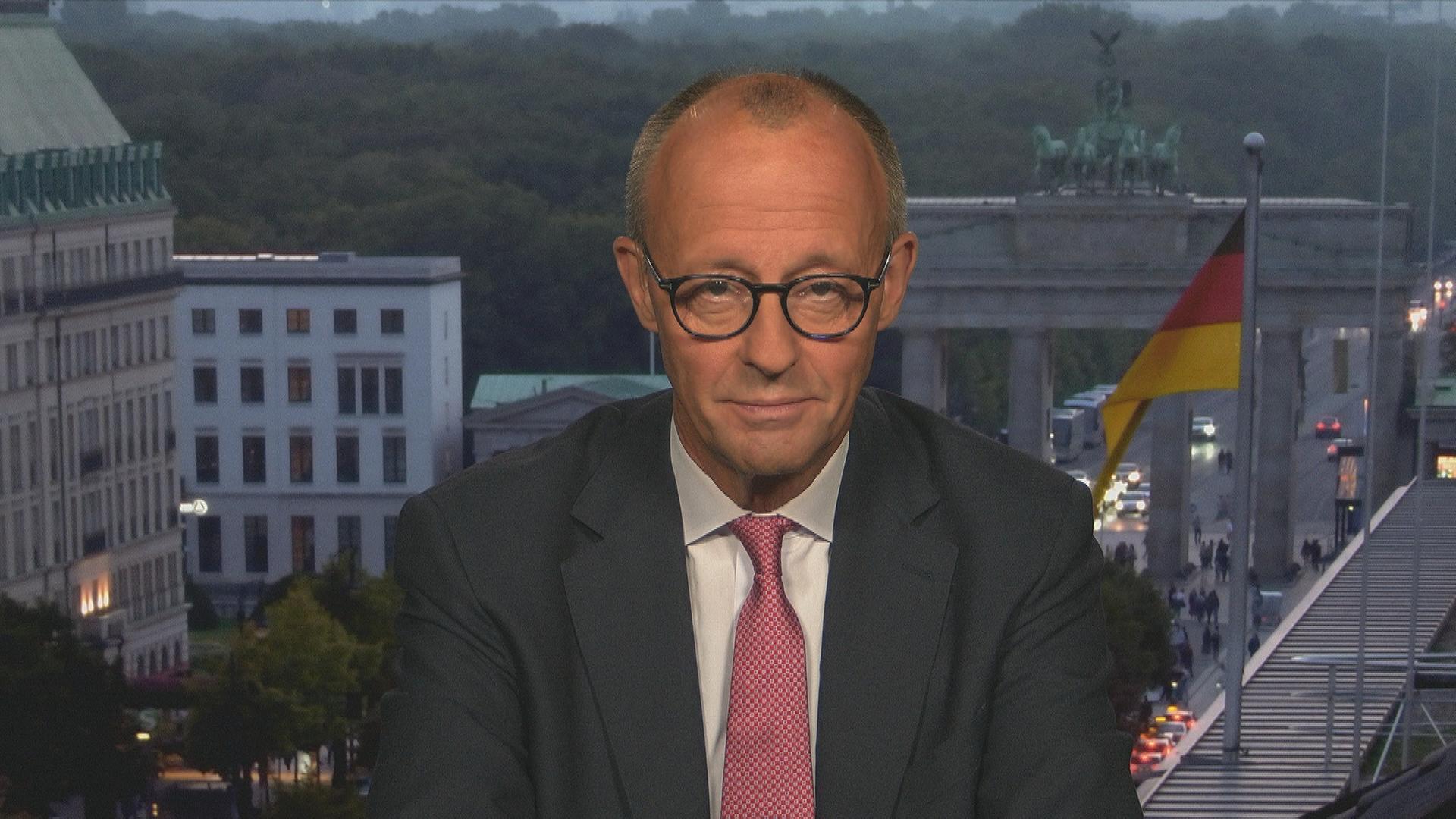 Friedrich Merz, CDU-Parteichef im Gespräch mit Bettina Schausten im ZDFspezial