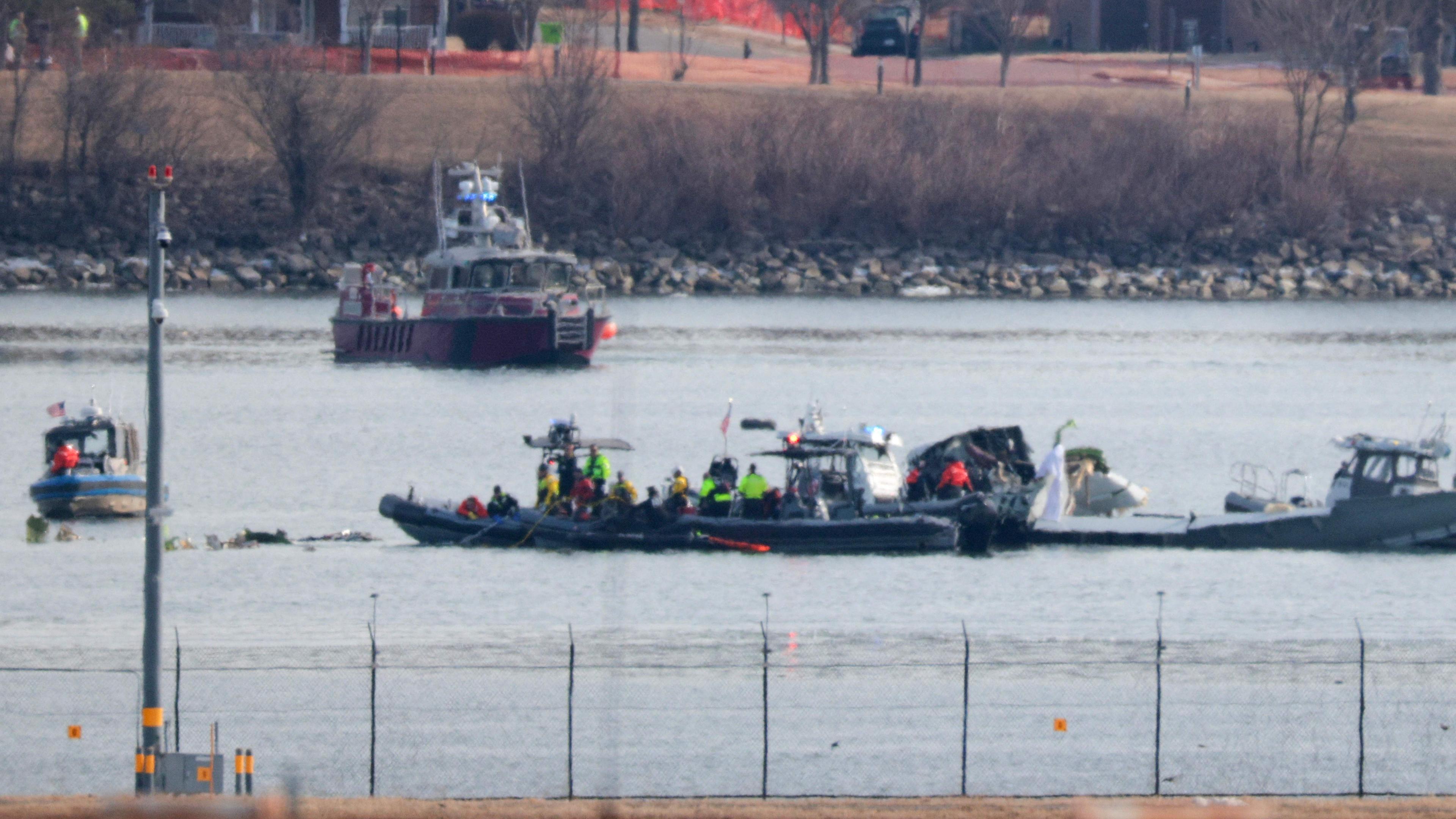 Flugzeugunglück zu sehen. Kollision nahe Washington