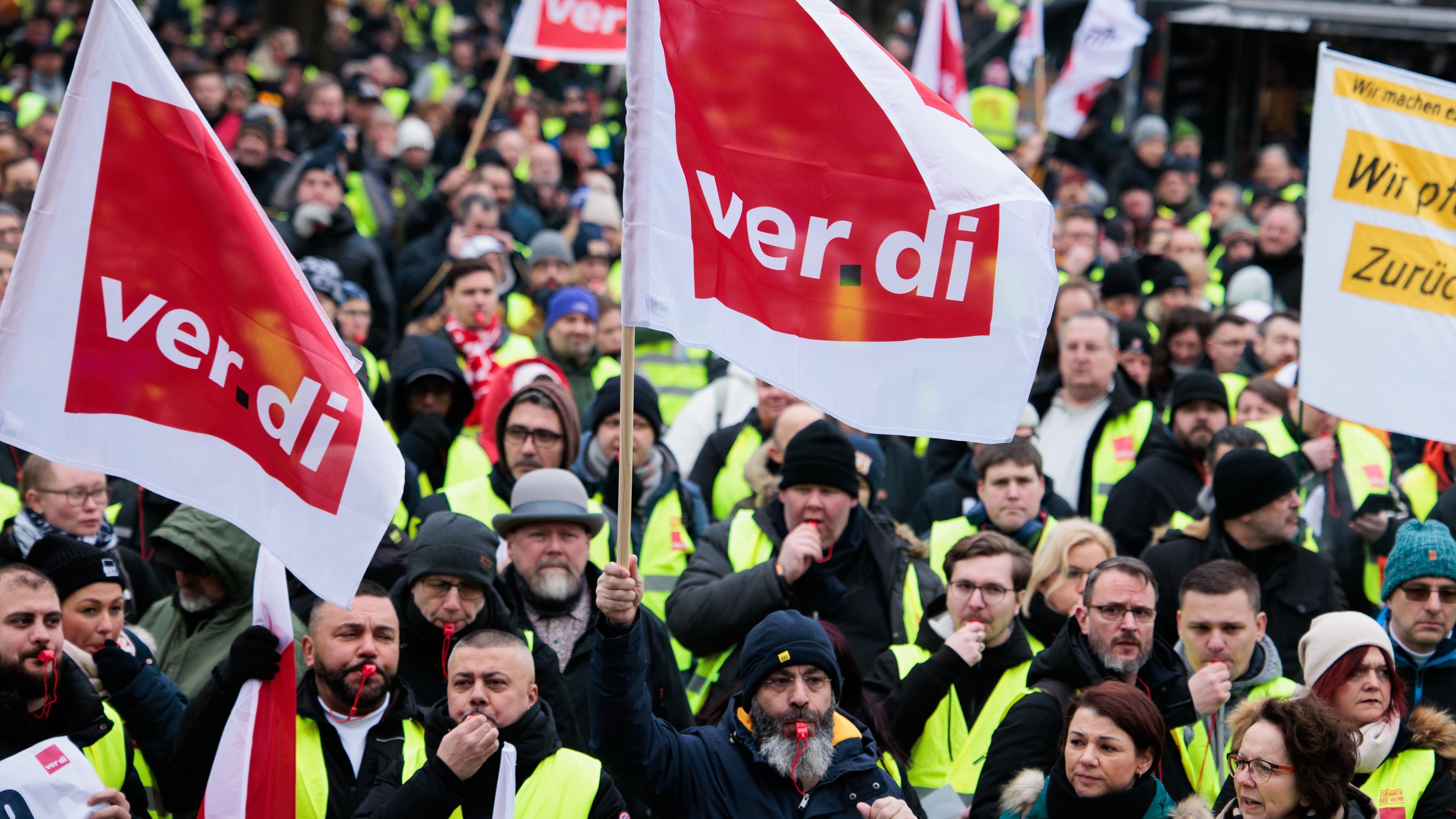 Letzter Tag des Verdi-Warnstreiks - Berlin