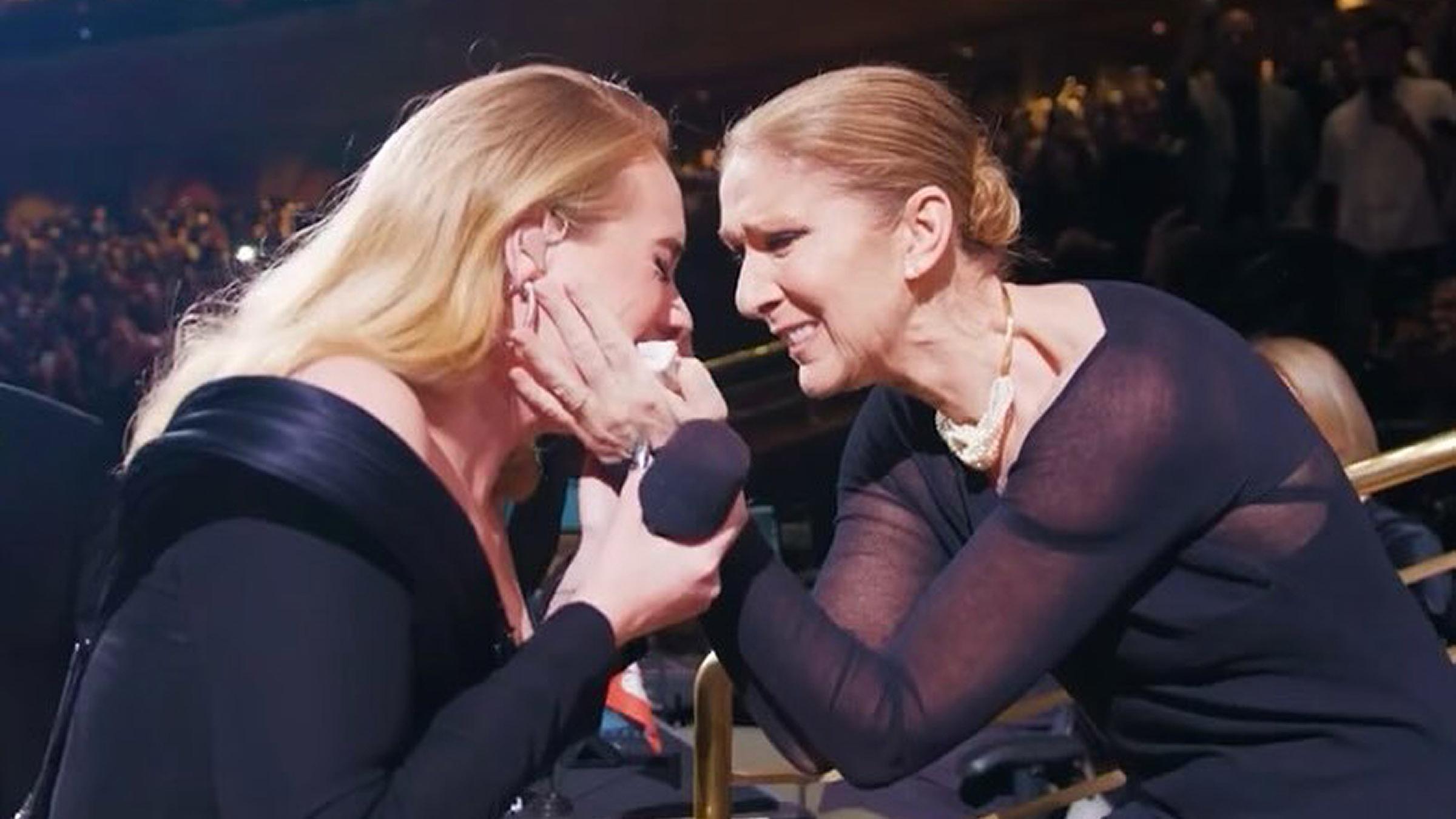 Die Sängerinnen Celine Dion und Adele