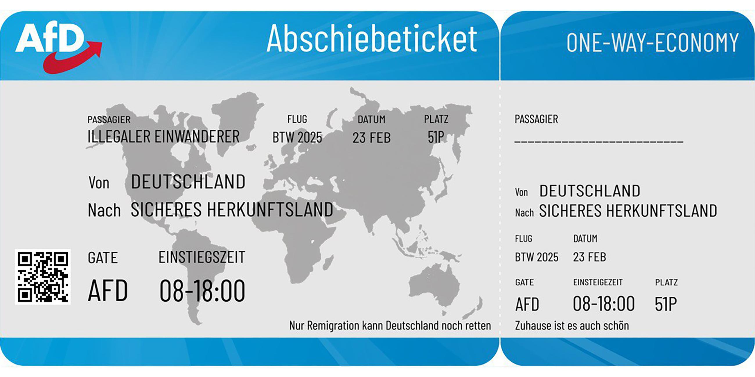 AfD, Abschiebeflyer