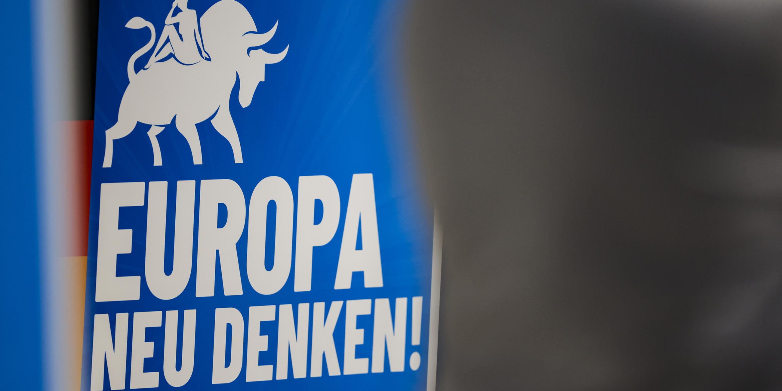 Der Wahlslogan "Europa neu denken" der AfD