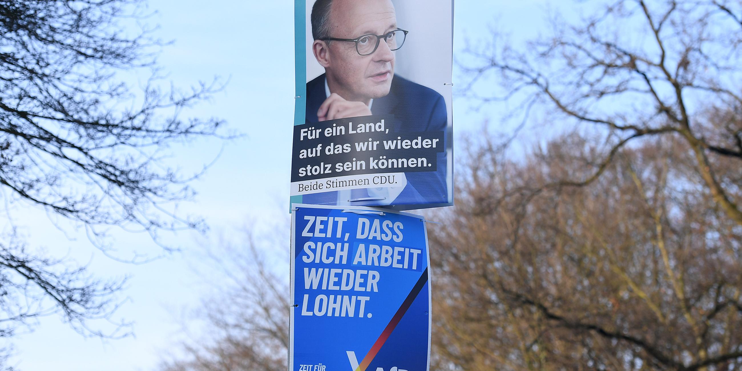 Wahlplakate - Bundestagswahl 2025 am 21.01.2025 in Oberhausen