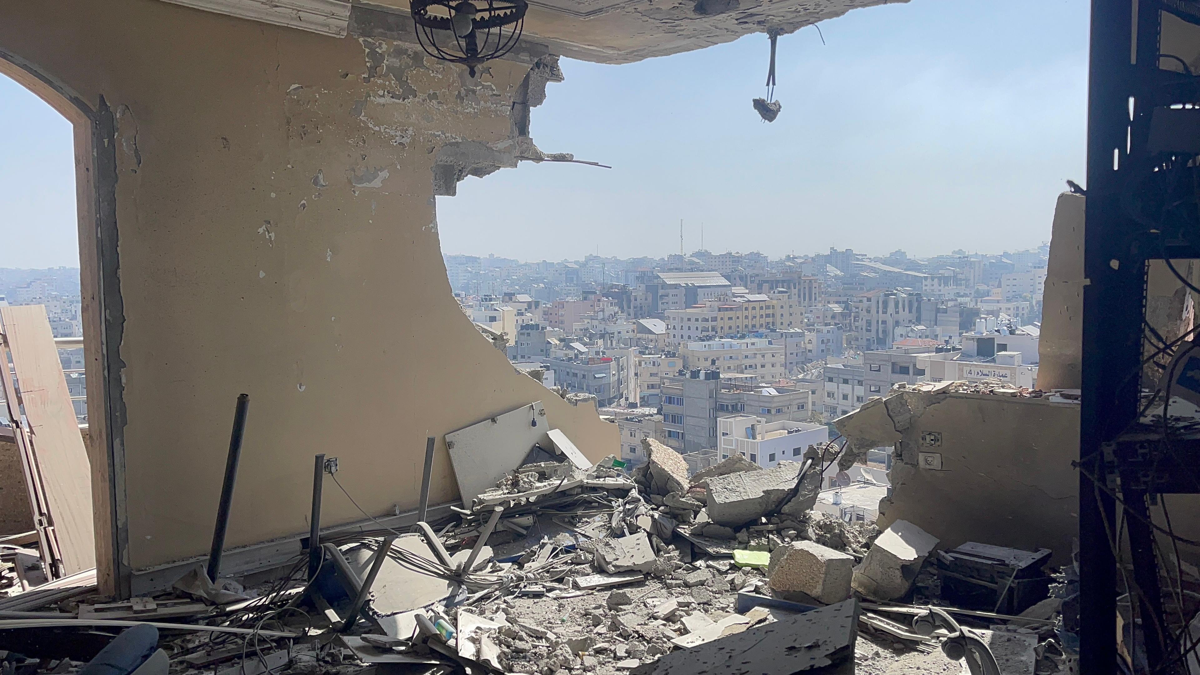 Eine Redaktion in Trümmern: Die Büros der Nachrichtenagentur AFP in Gaza-Stadt. 