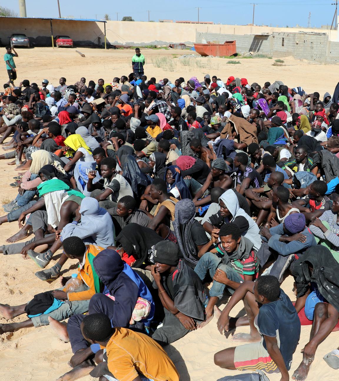 Geflüchtete im Auffanglager in Libyen