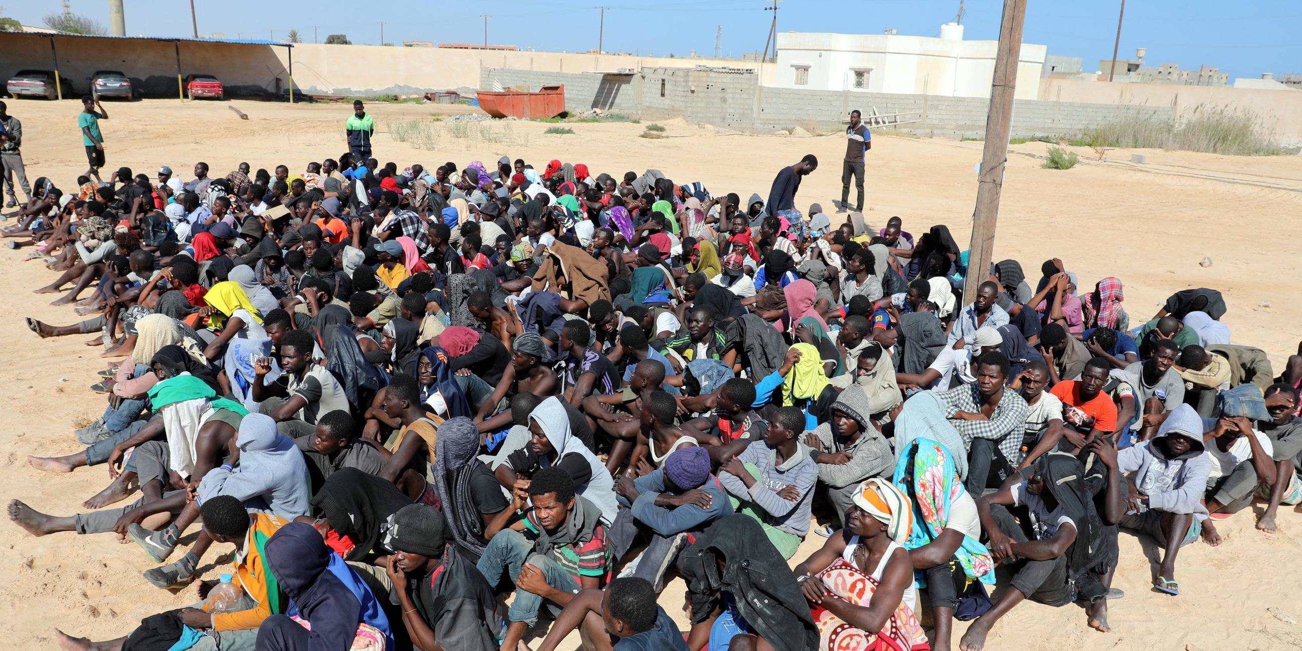 Geflüchtete im Auffanglager in Libyen