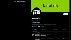 Wahlkampf - Akun Kamala Harris auf X