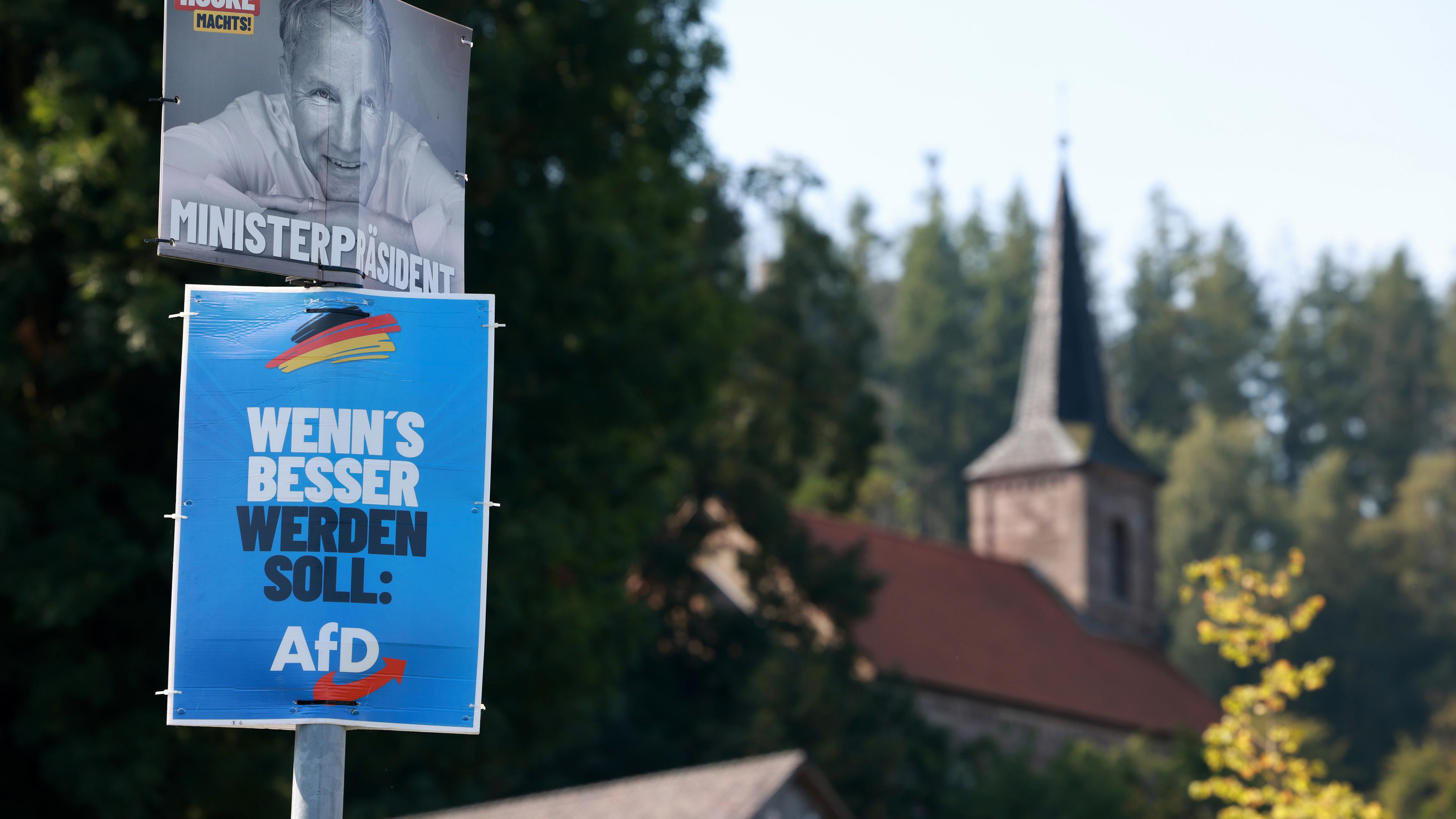 Far-right AfD top candidate Hoecke casts his ballot in 2024 Thuringia state election