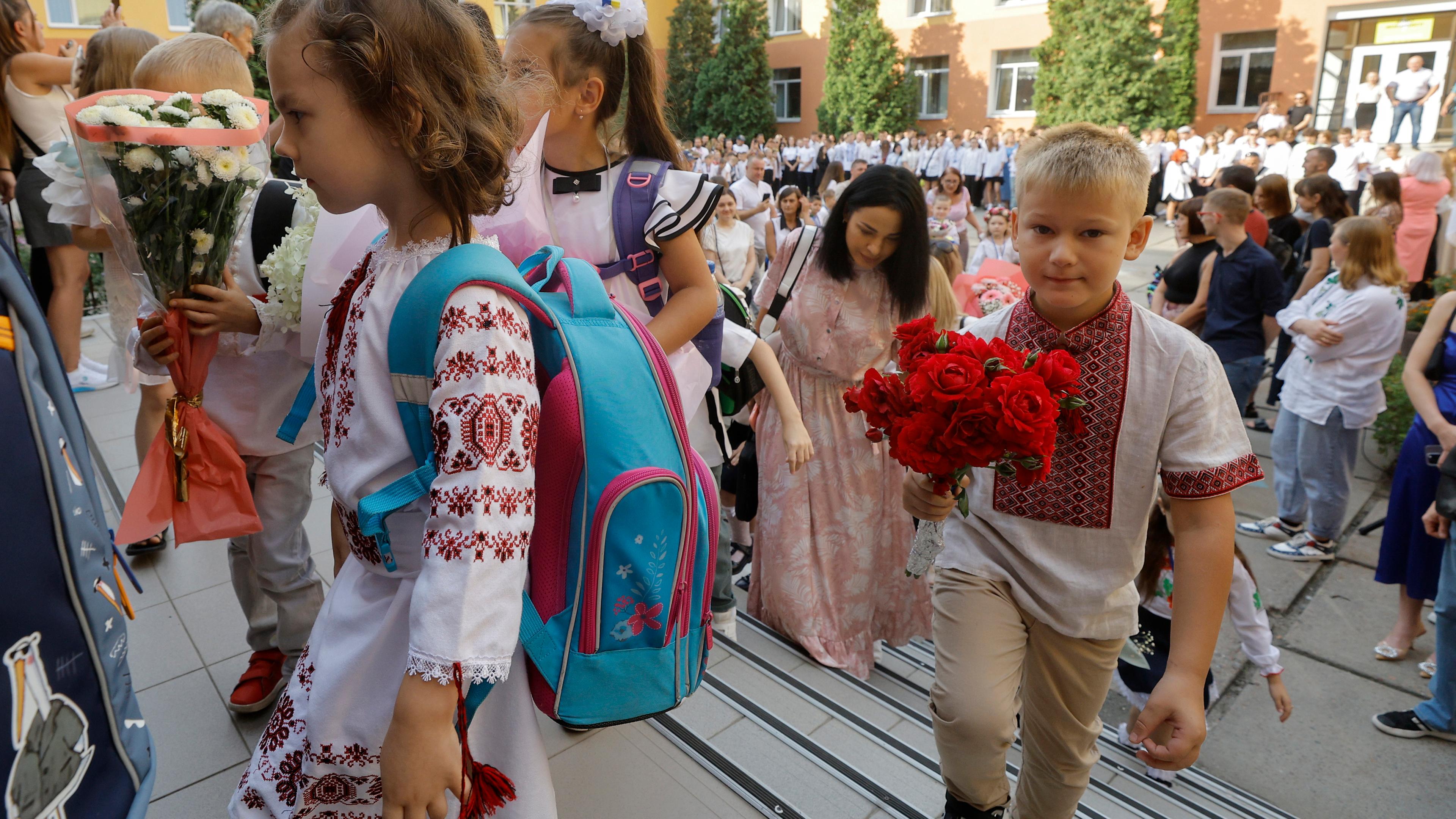 School starts in Ukraine amid Russian invasion