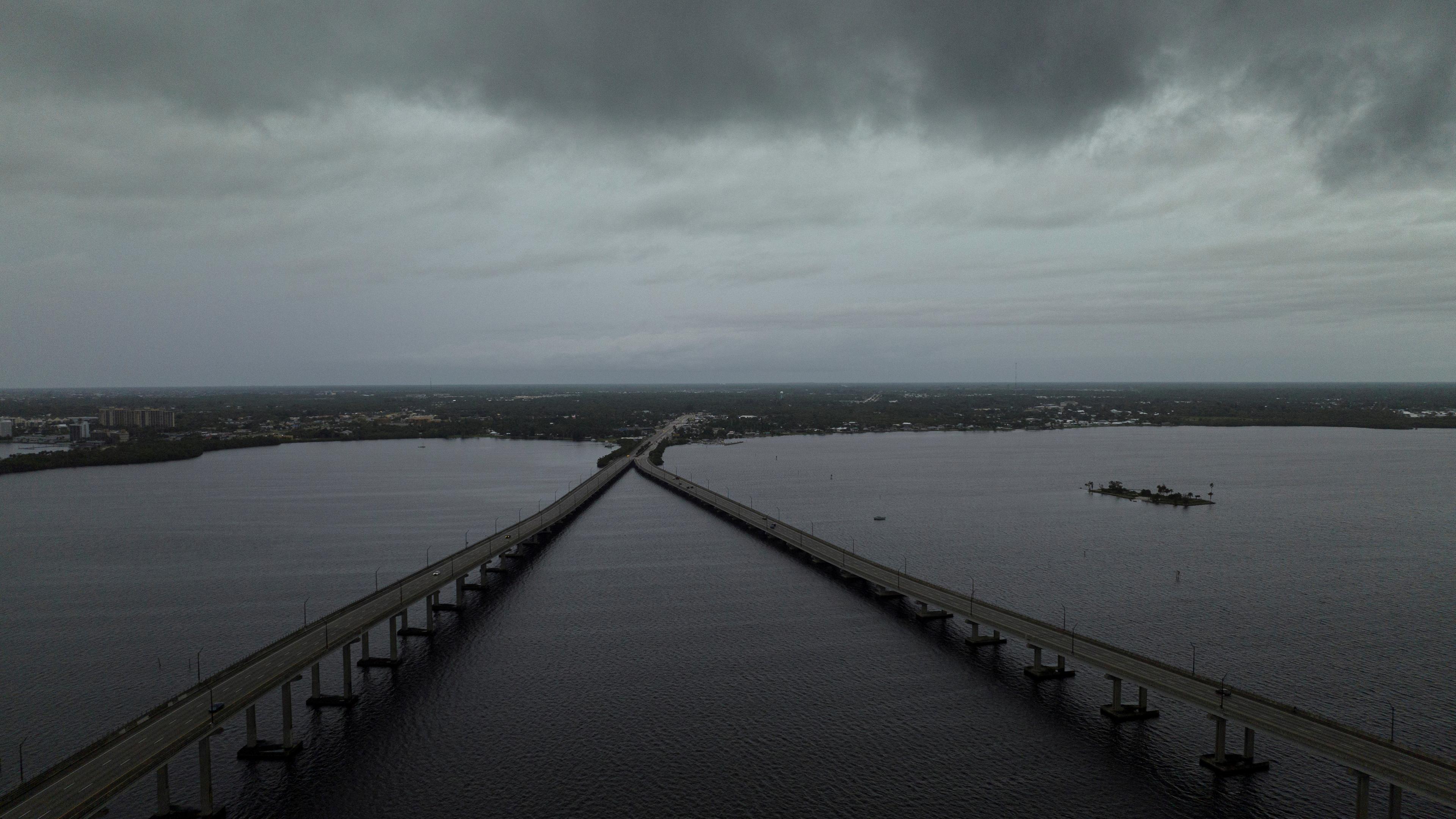 FILE PHOTO: Hurricane Milton approaches Fort Myers, Florida