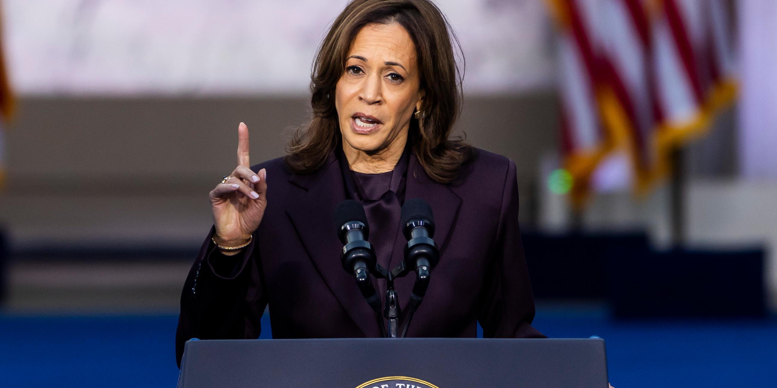 US Vice President Kamala Harris gives concession speech