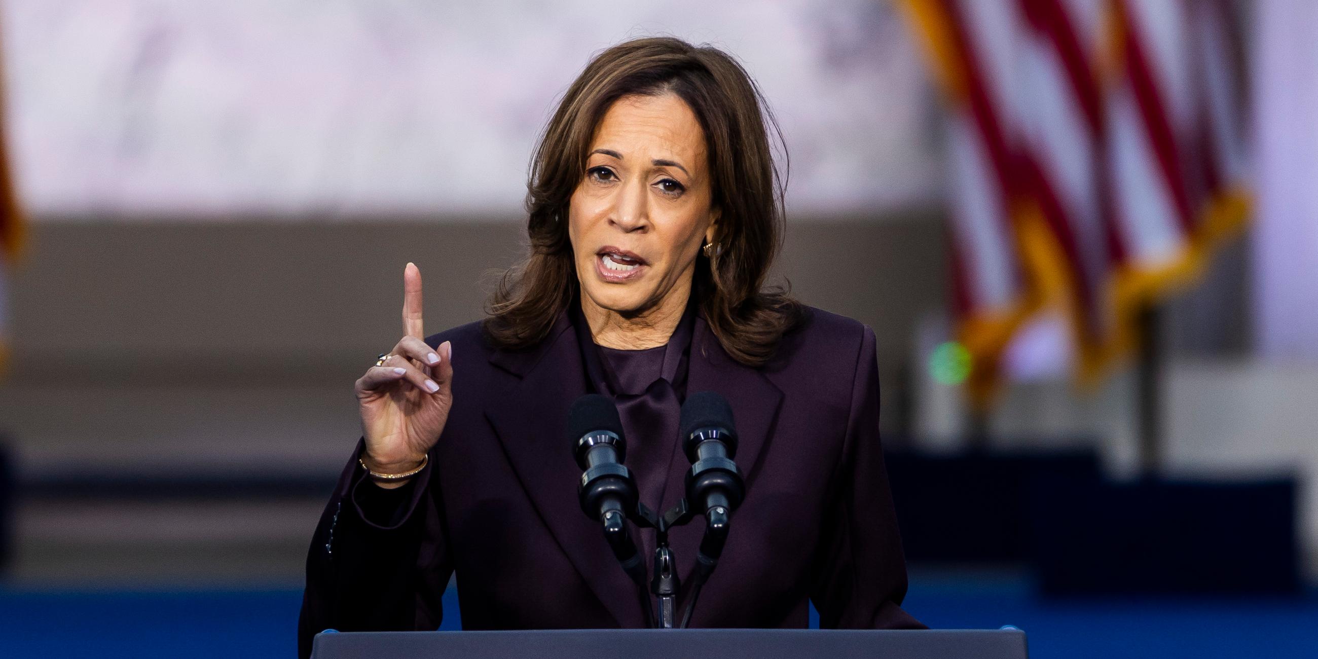 US Vice President Kamala Harris gives concession speech