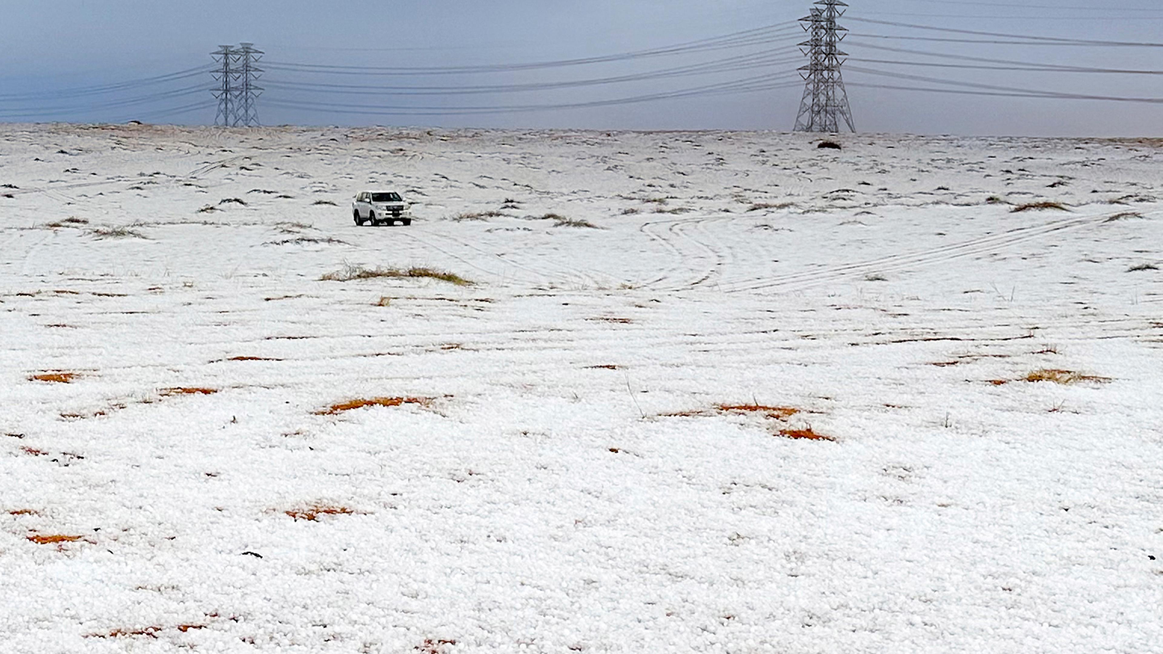 Schnee in Saudi-Arabien