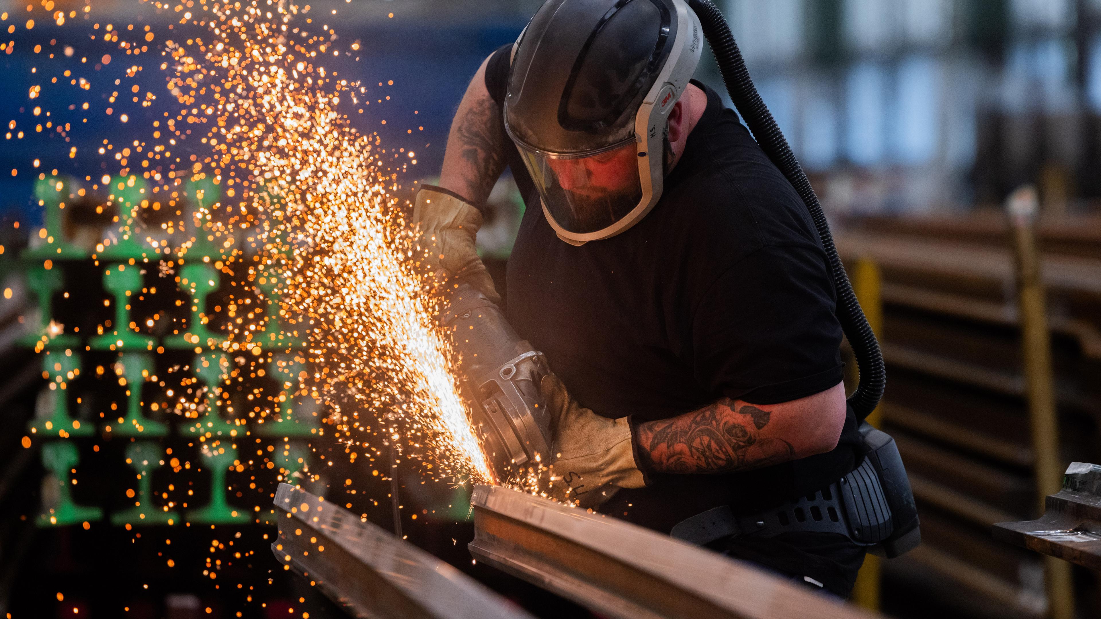 Arbeiter im Einsatz