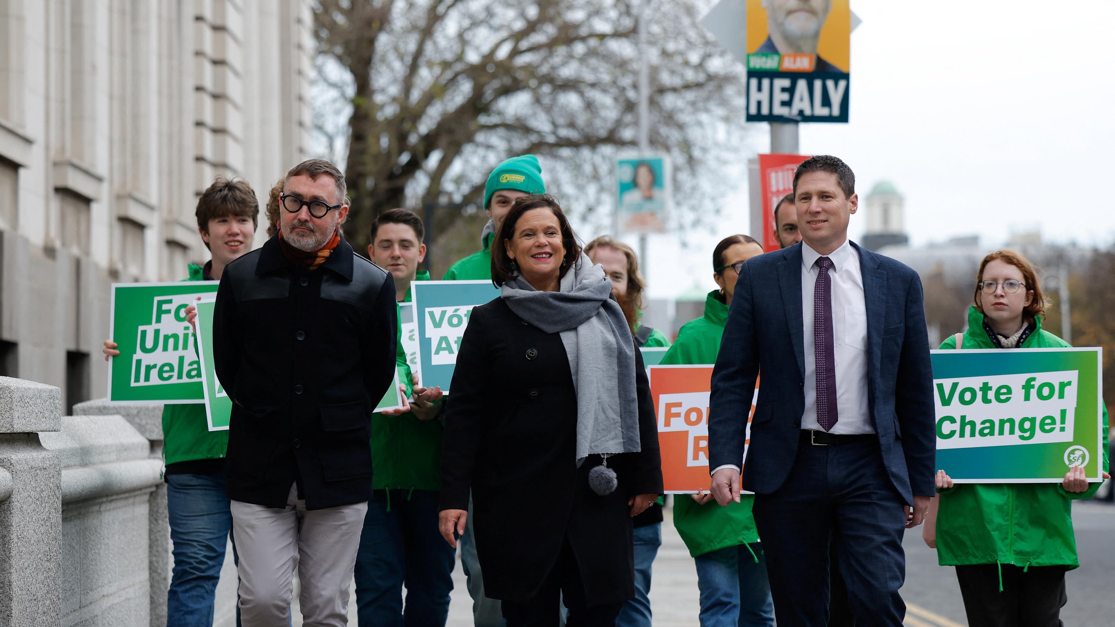 Sinn Fein President Mary Lou McDonald wraps up election campaign  *