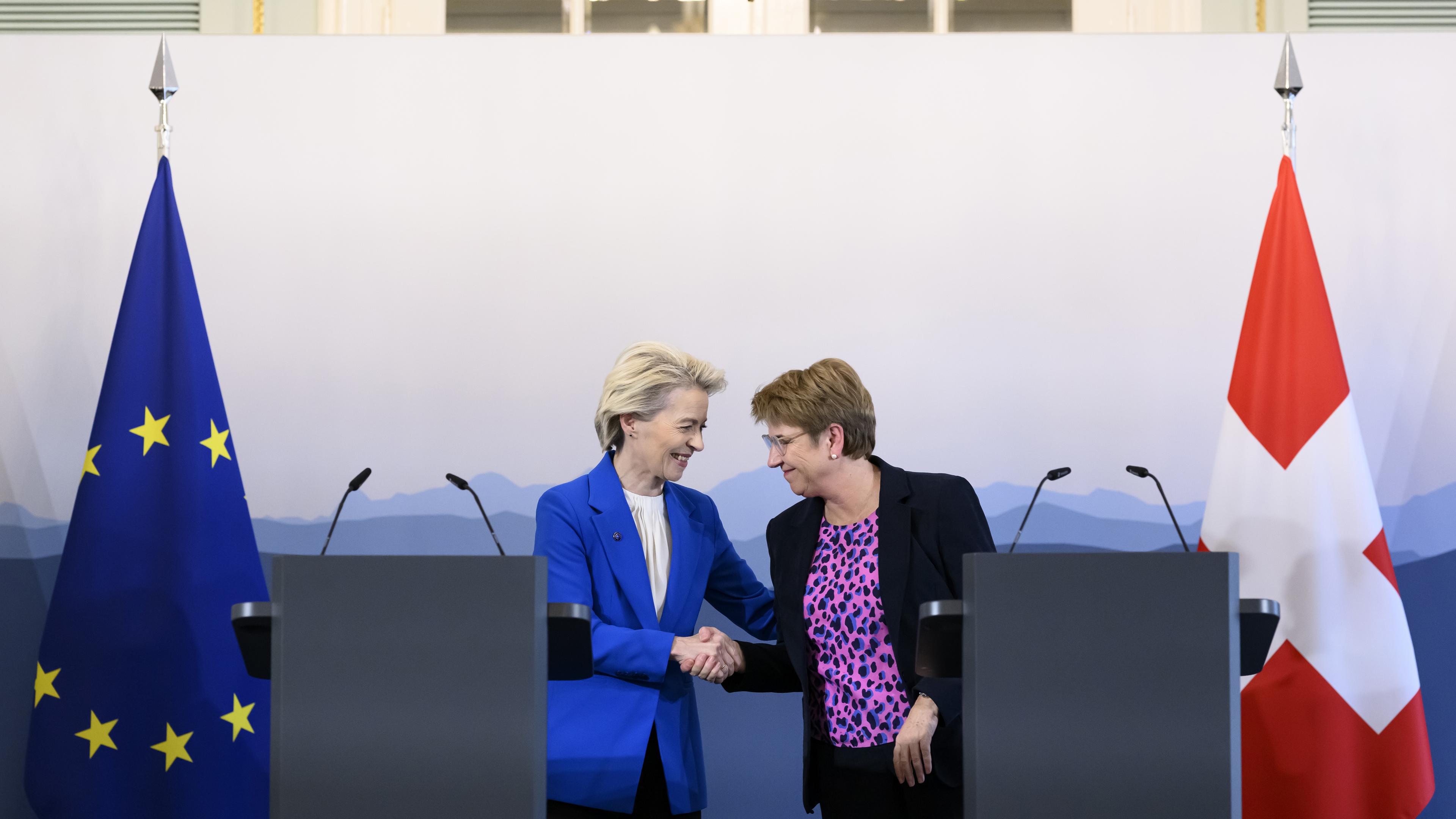 European Commission President Ursula von der Leyen visits Bern for EU-Swiss negotiations