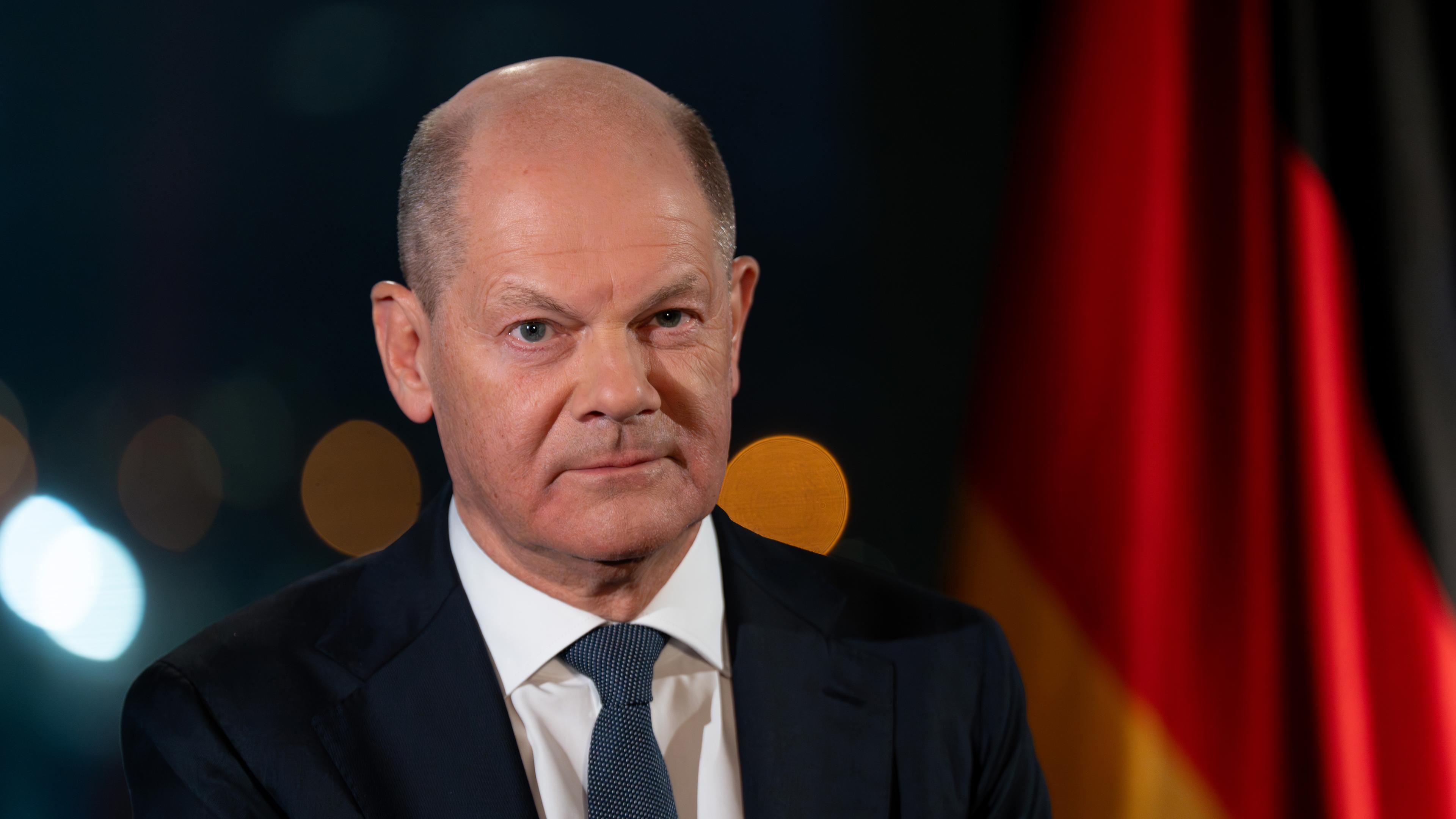 Aufzeichung der Neujahrsansprache von Bundeskanzler Scholz