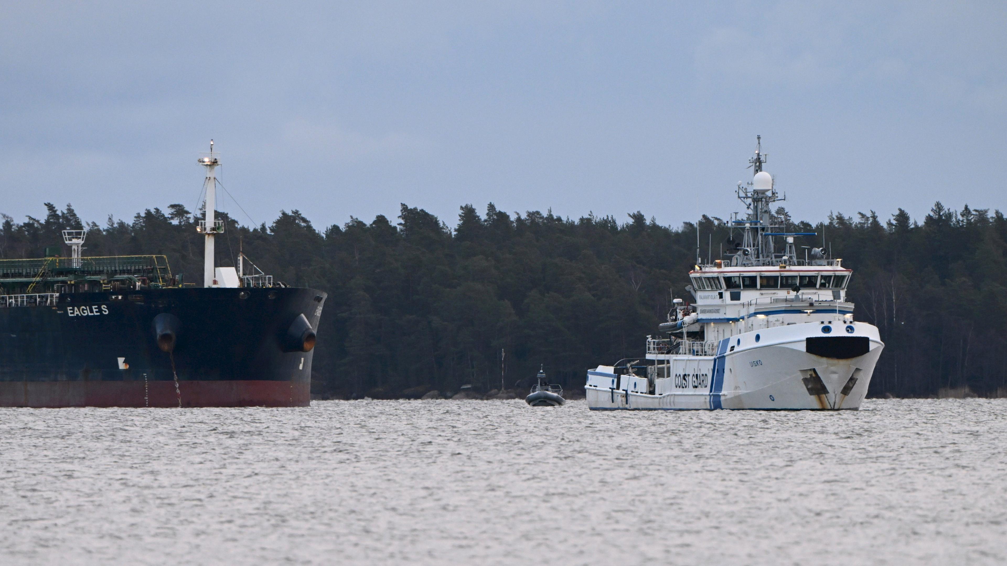 Seized oil tanker Eagle S in Porvoo