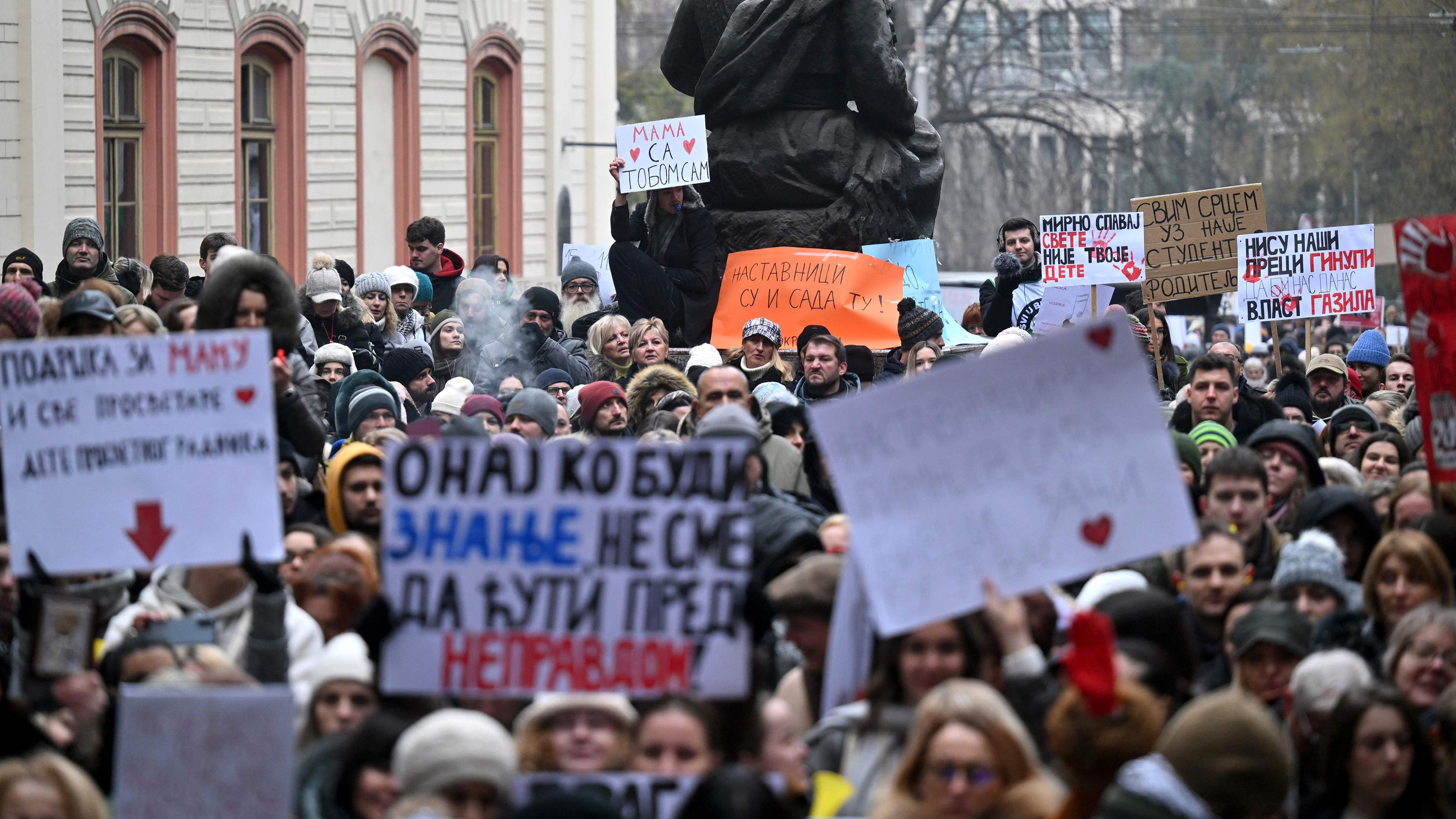 SERBIA-EDUCATION-TRANSPORT-PROTEST