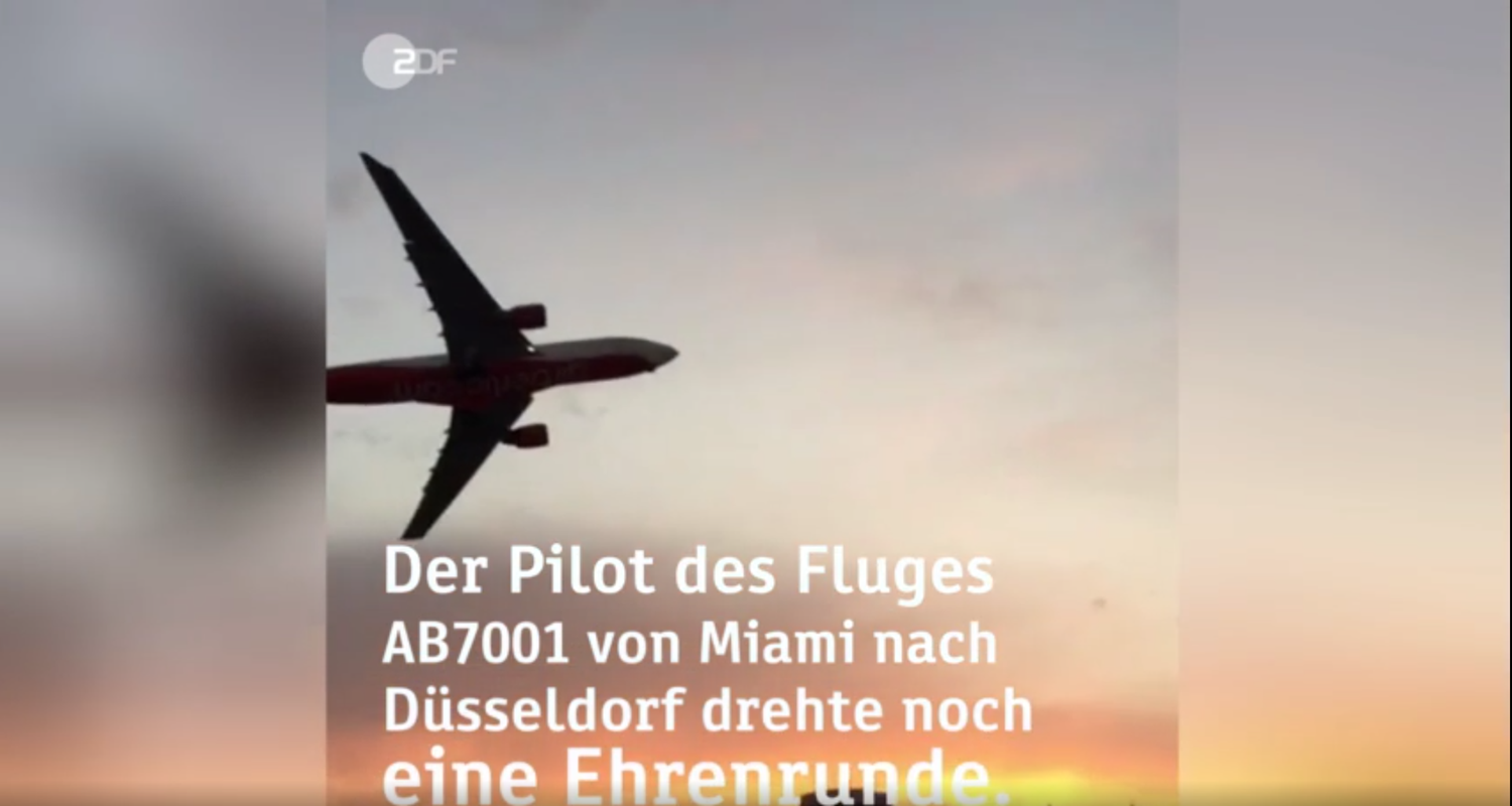 Air Berlin Pilot Dreht Ehrenrunde Zdfheute