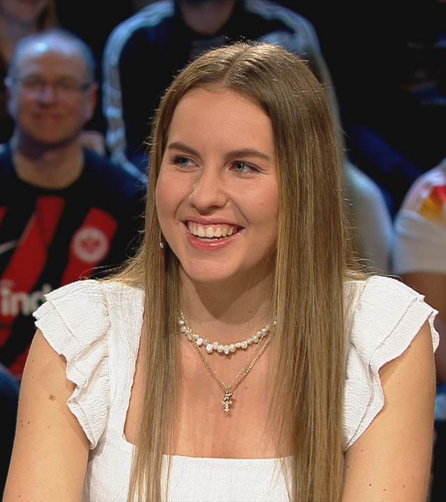 Die deustche Tischtennisspielerin Annett Kaufmann im aktuellen Sportstudio.