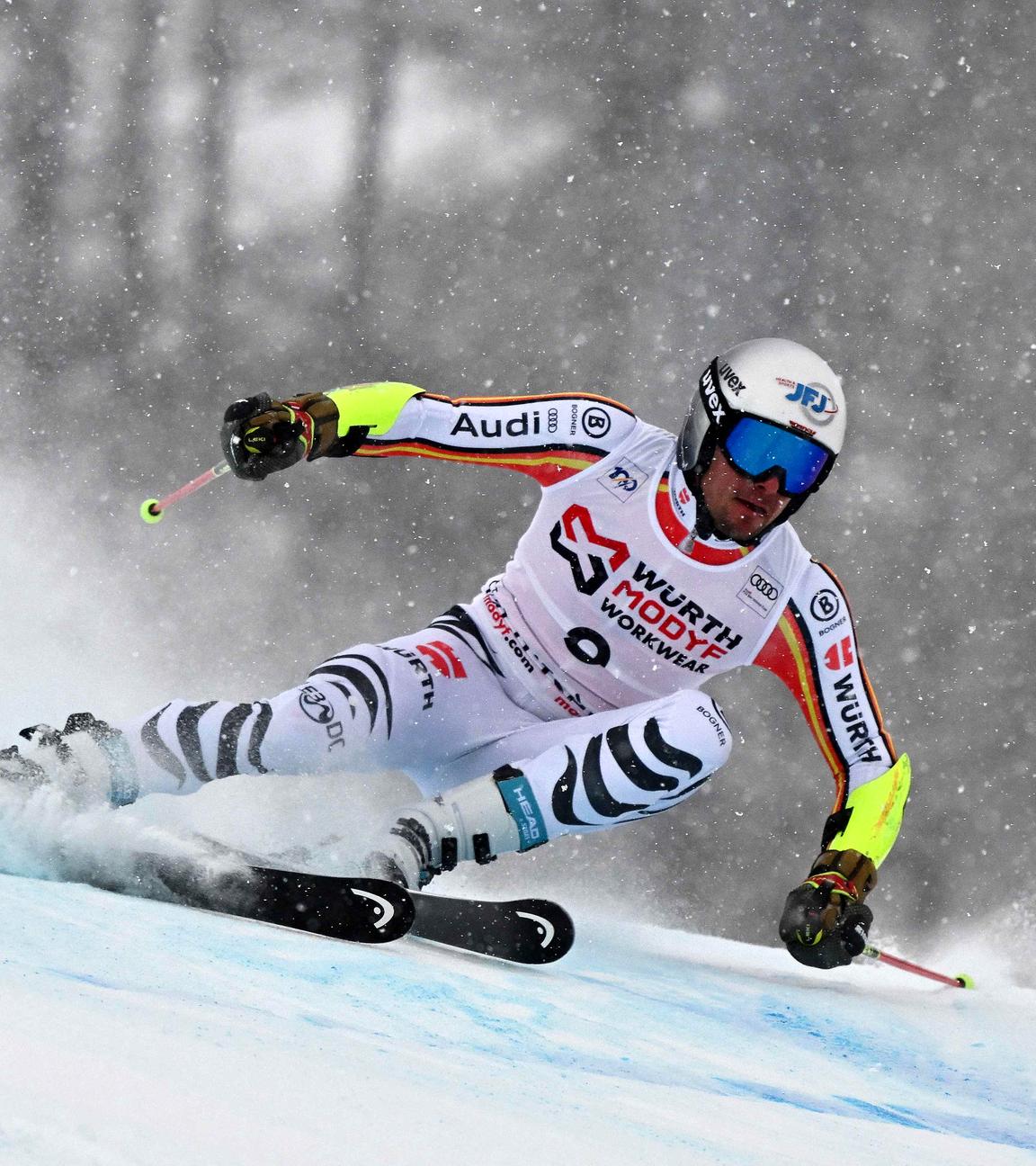 Alexander Schmid beim Riesenslalom in Val d'Isere