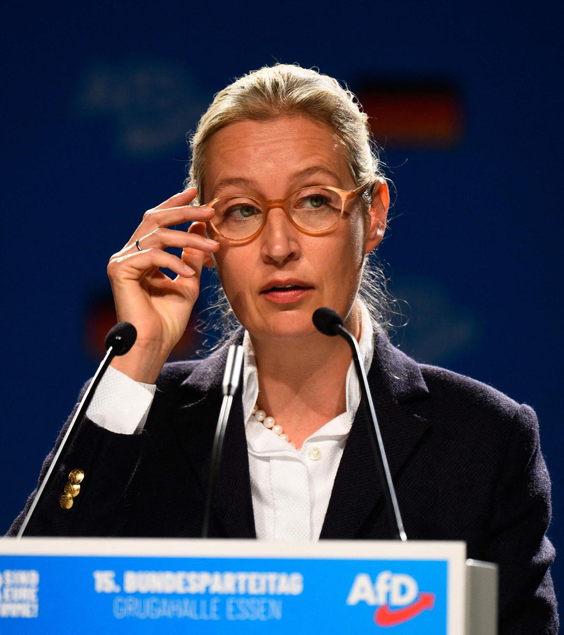 Alice Weidel spricht während des Parteitags der AfD in Essen, am 29.06.2024.