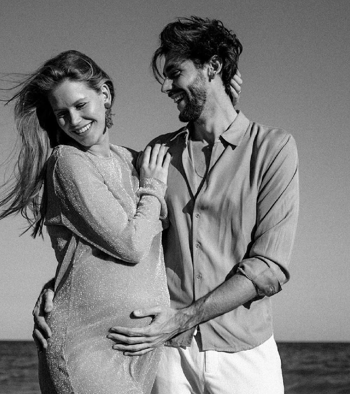 Alvero Soler und seine schwangere Frau Melanie Koll.