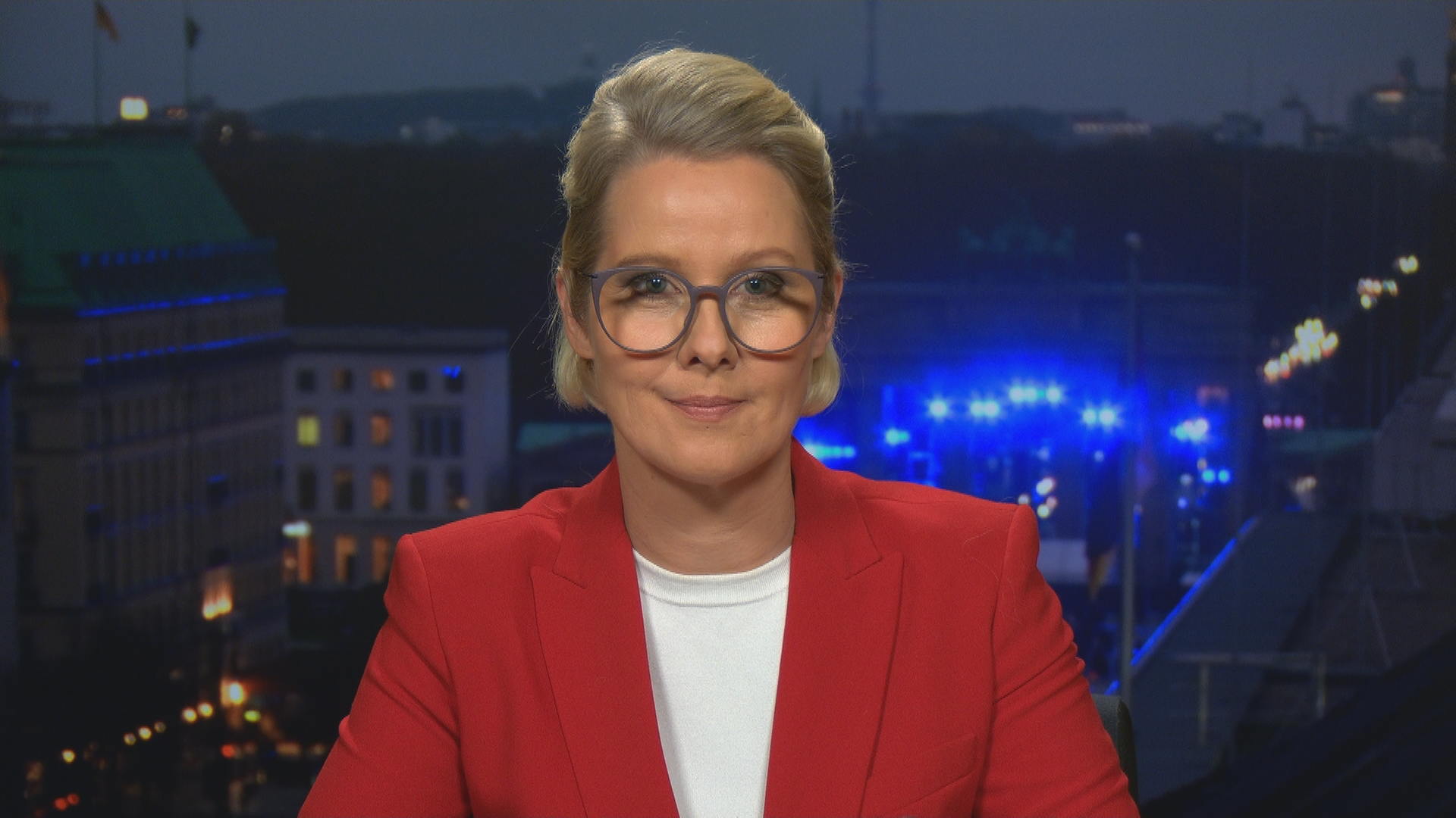 ZDF-Hauptstadtreporterin Nicole Diekmann bei ZDFheute live. 