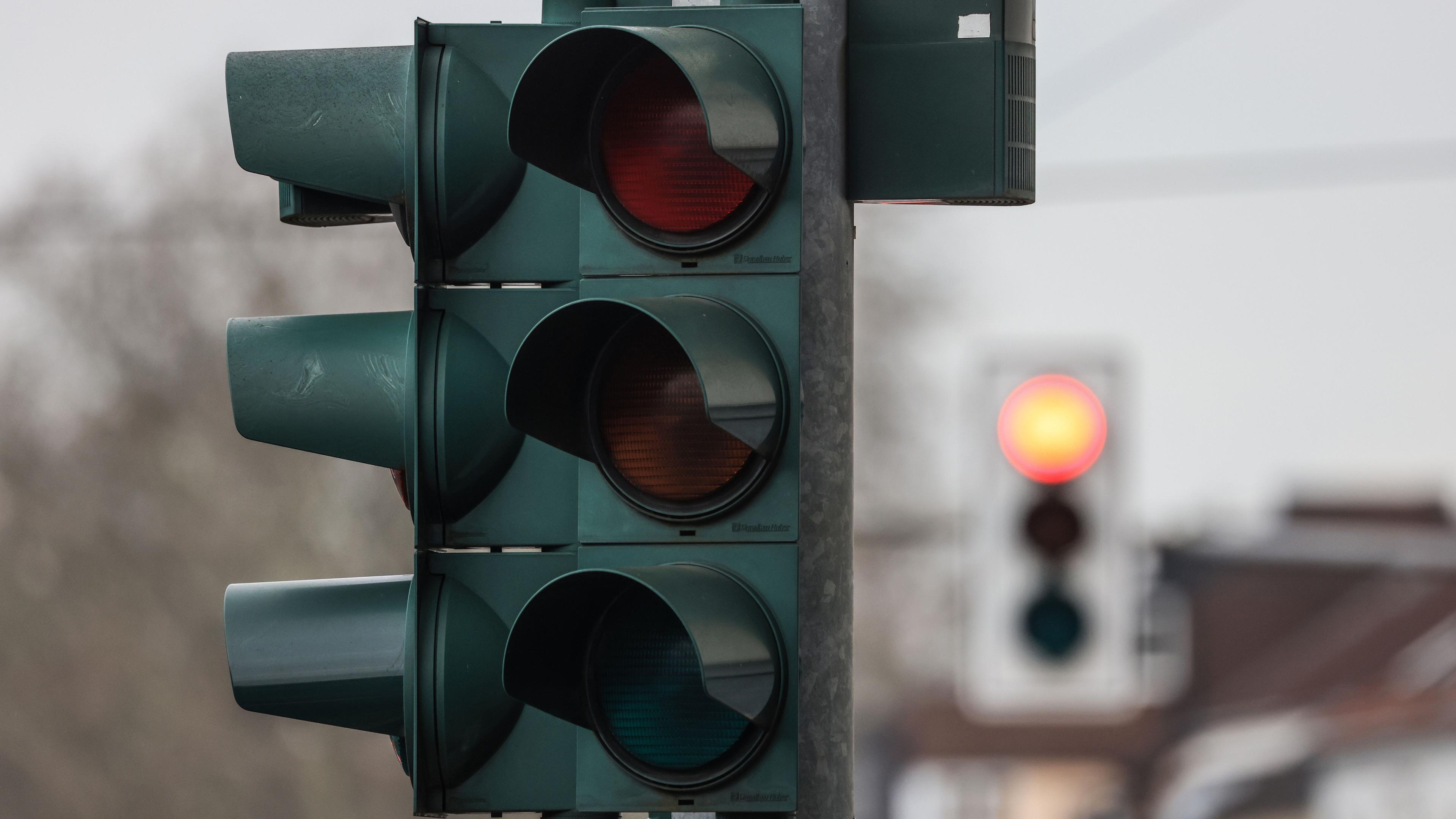 Eine Ampel ist ausgeschaltet