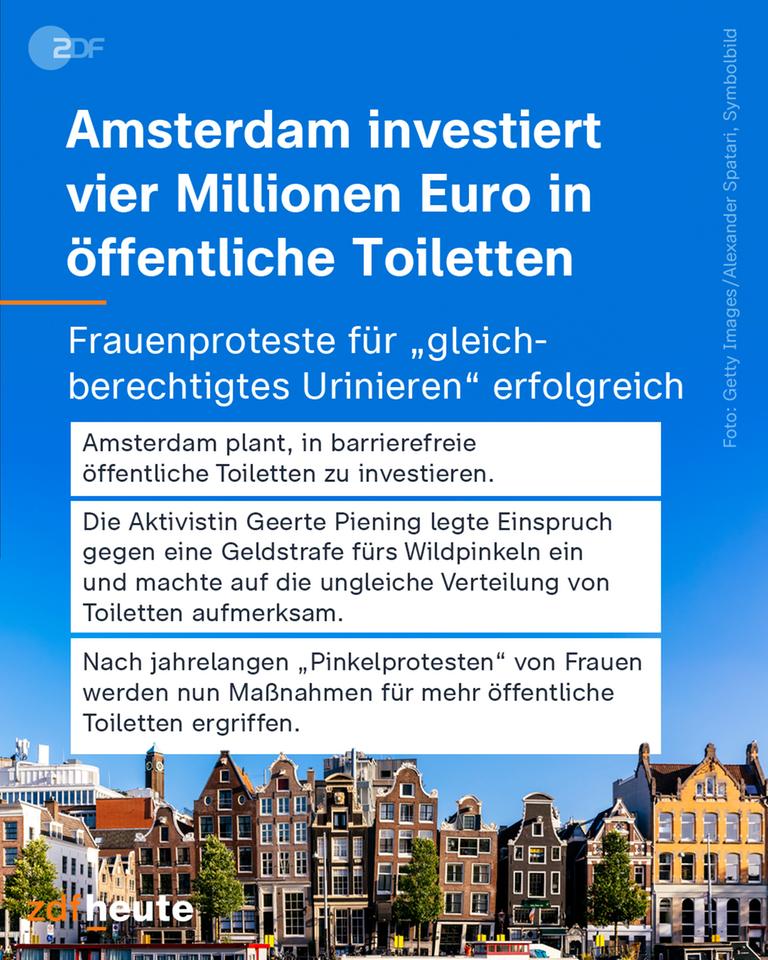 Amsterdam investiert Millionen in öffentliche Toiletten
