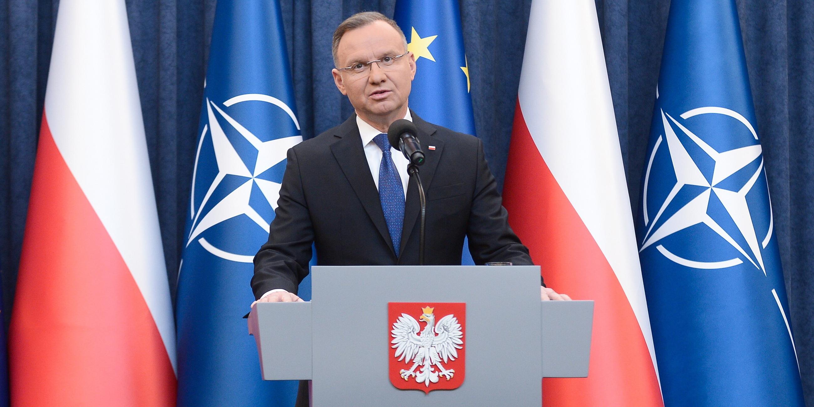 Andrzej Duda am 10.01.2024 in Warschau