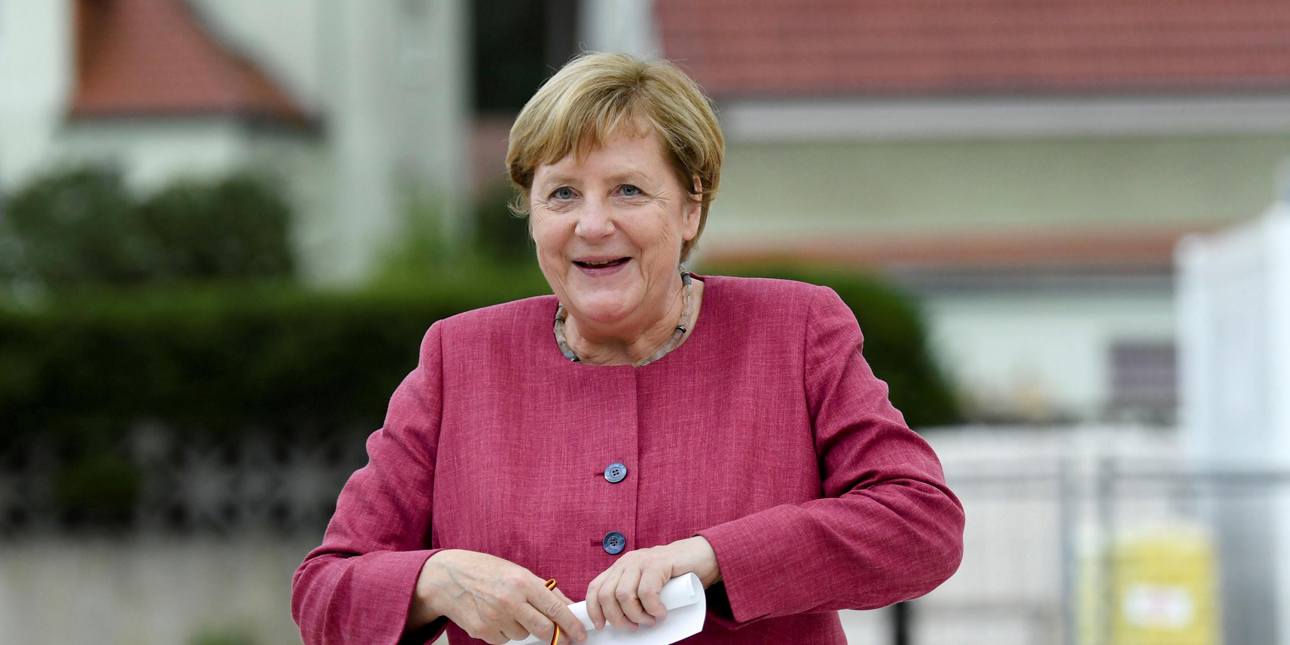 Angela Merkel bei einem Besuch in Templin. (Archivbild)