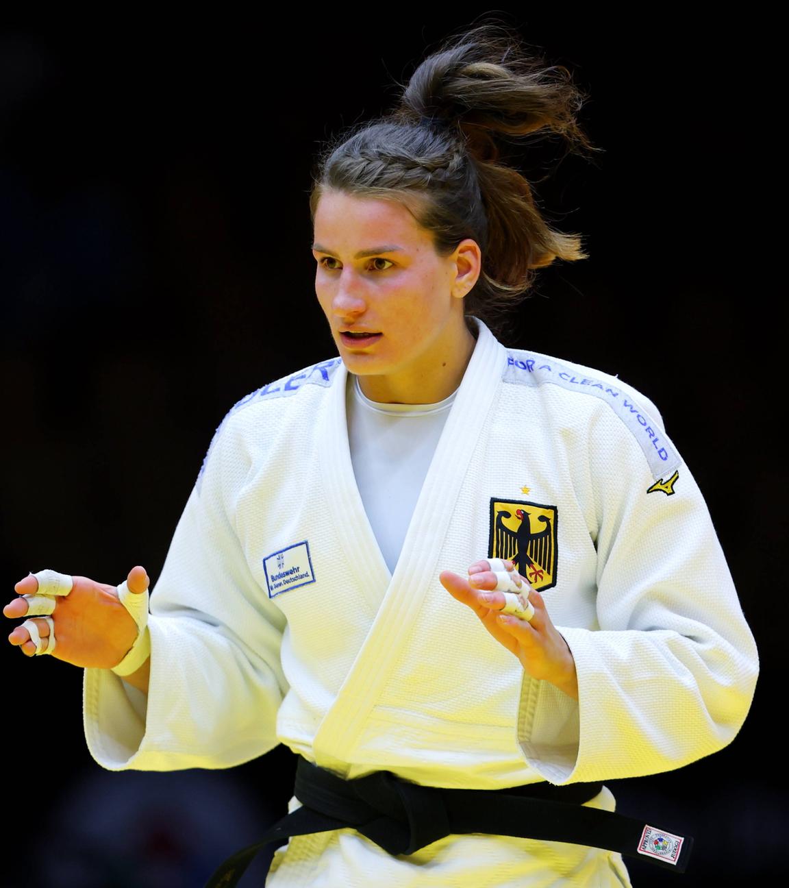 Fahnenträgerin für Deutschland: Judoka Anna-Maria Wagner. Die 28-Jährige gewann bei Olympia 2021 zweimal Bronze und ist zweimalige Weltmeisterin
