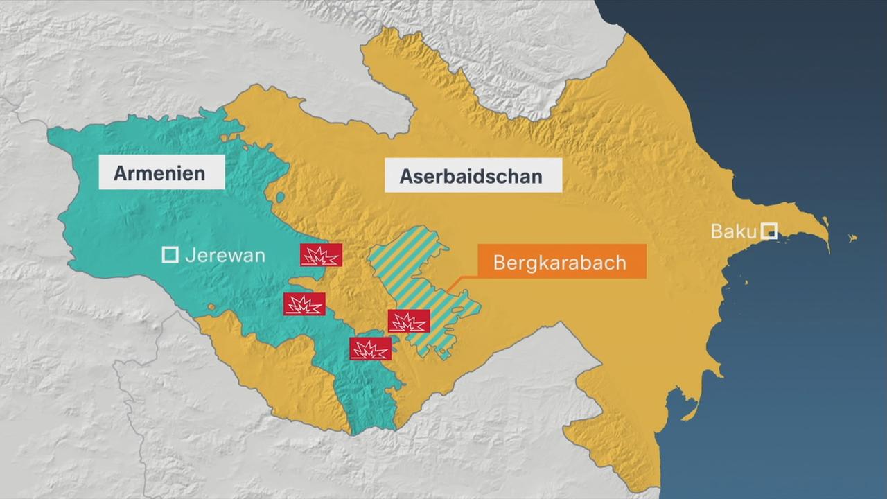 K Mpfe Zwischen Armenien Und Aserbeidschan ZDFheute   Armenien Aserbaidschan Karte 100~1280x720